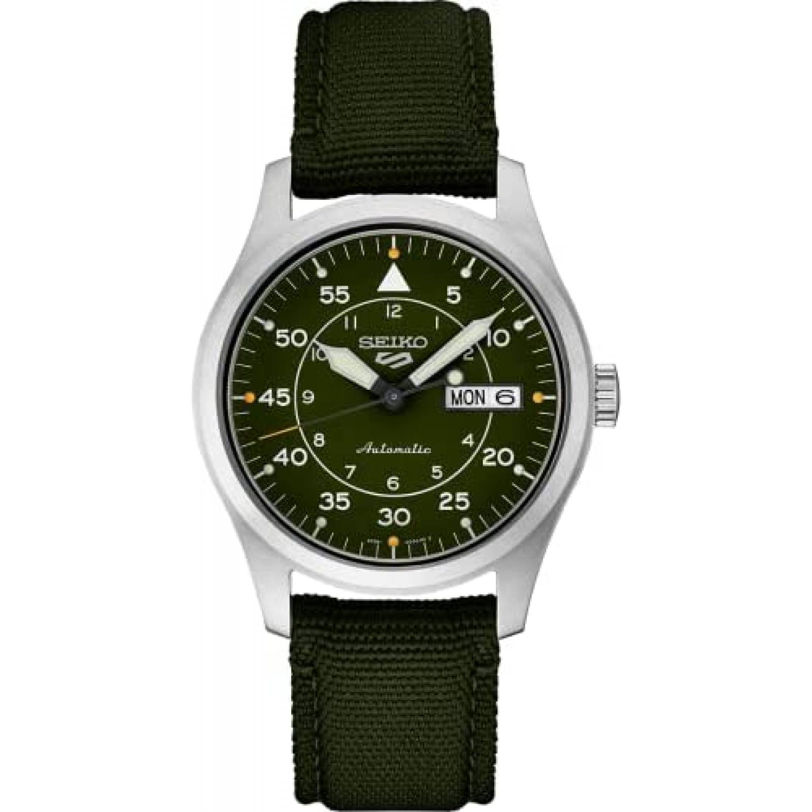 Reloj Deportivo Seiko SRPH29 50mm Analogo Nylon -Verde