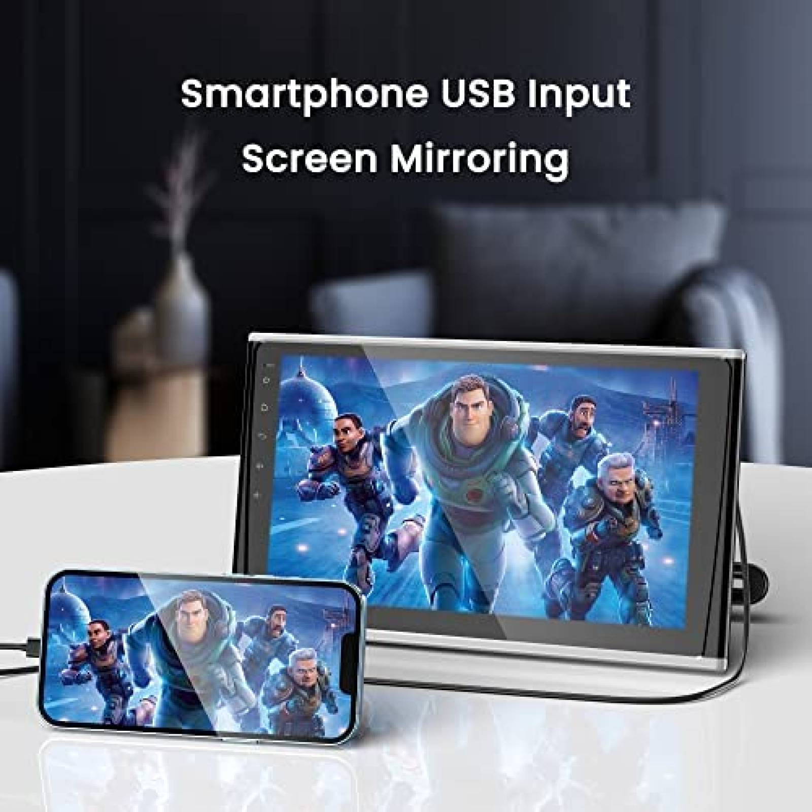 Pantalla Portatil para Auto Bigasuo 10'' Touch Bluetooth Usb