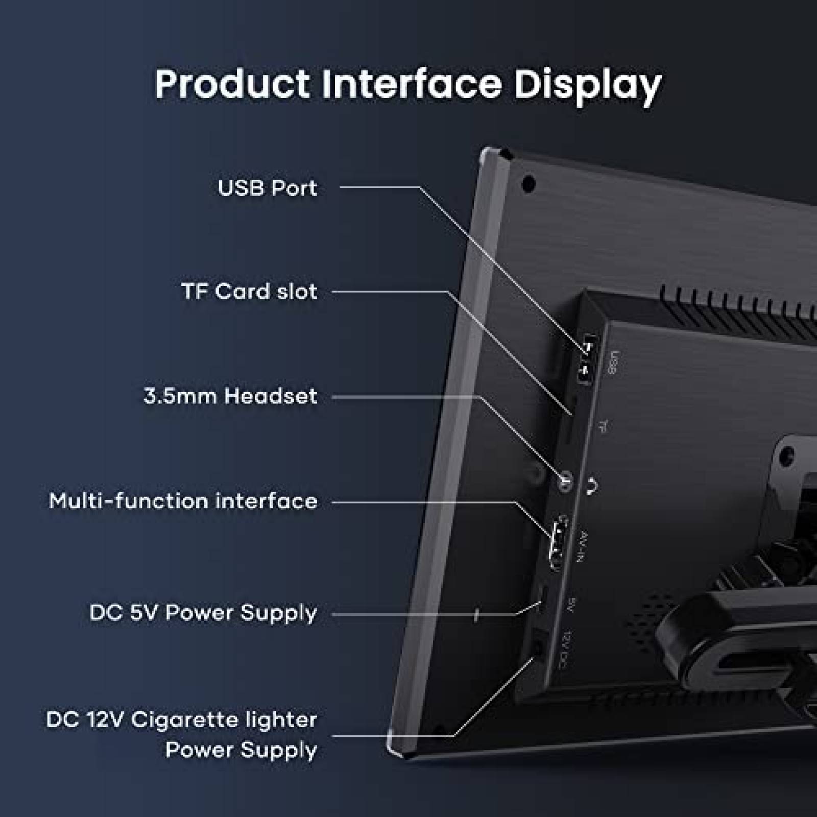 Pantalla Portatil para Auto Bigasuo 10'' Touch Bluetooth Usb