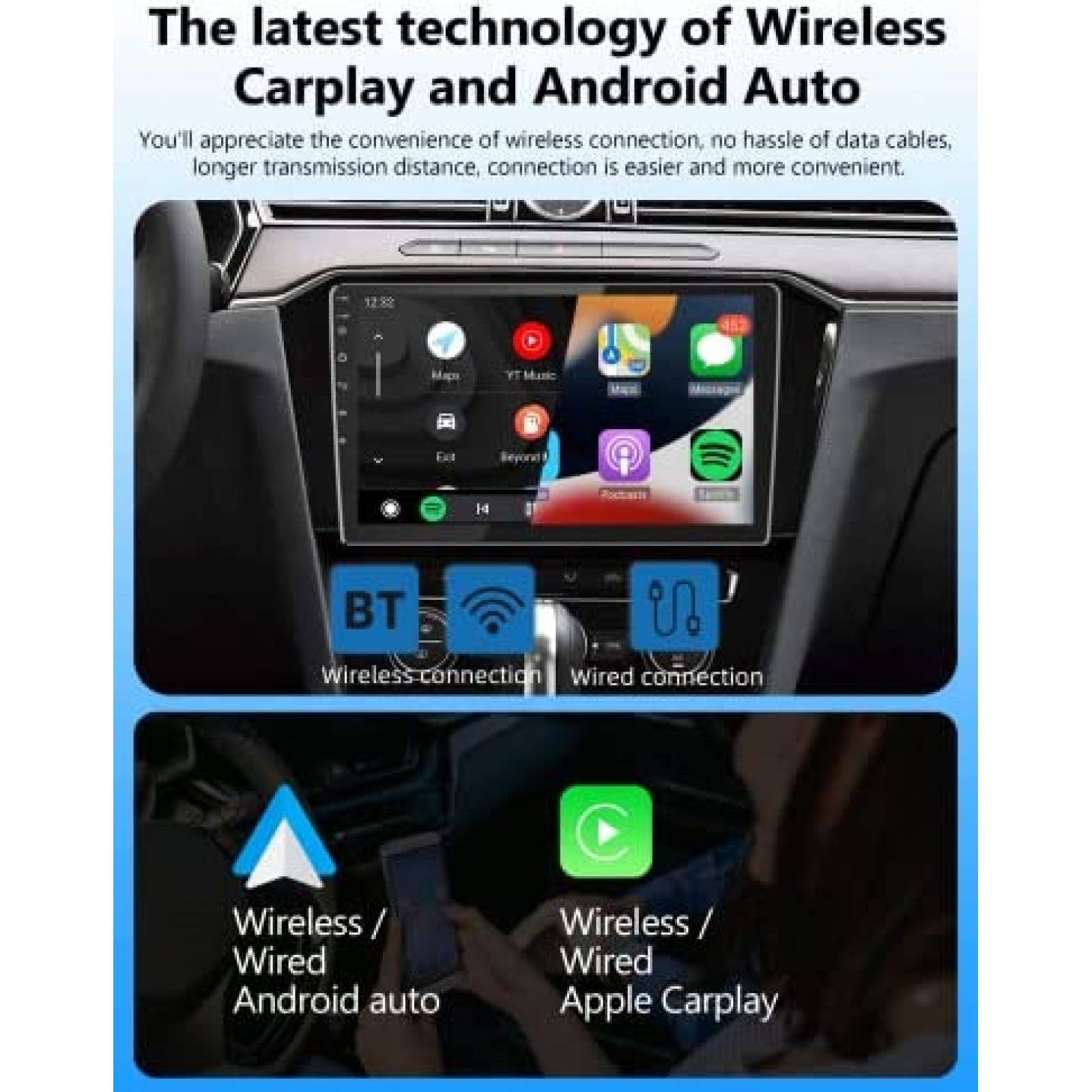 Estereo Auto Meteeser 10 pulgadas Android Din Doble 32G -Neg