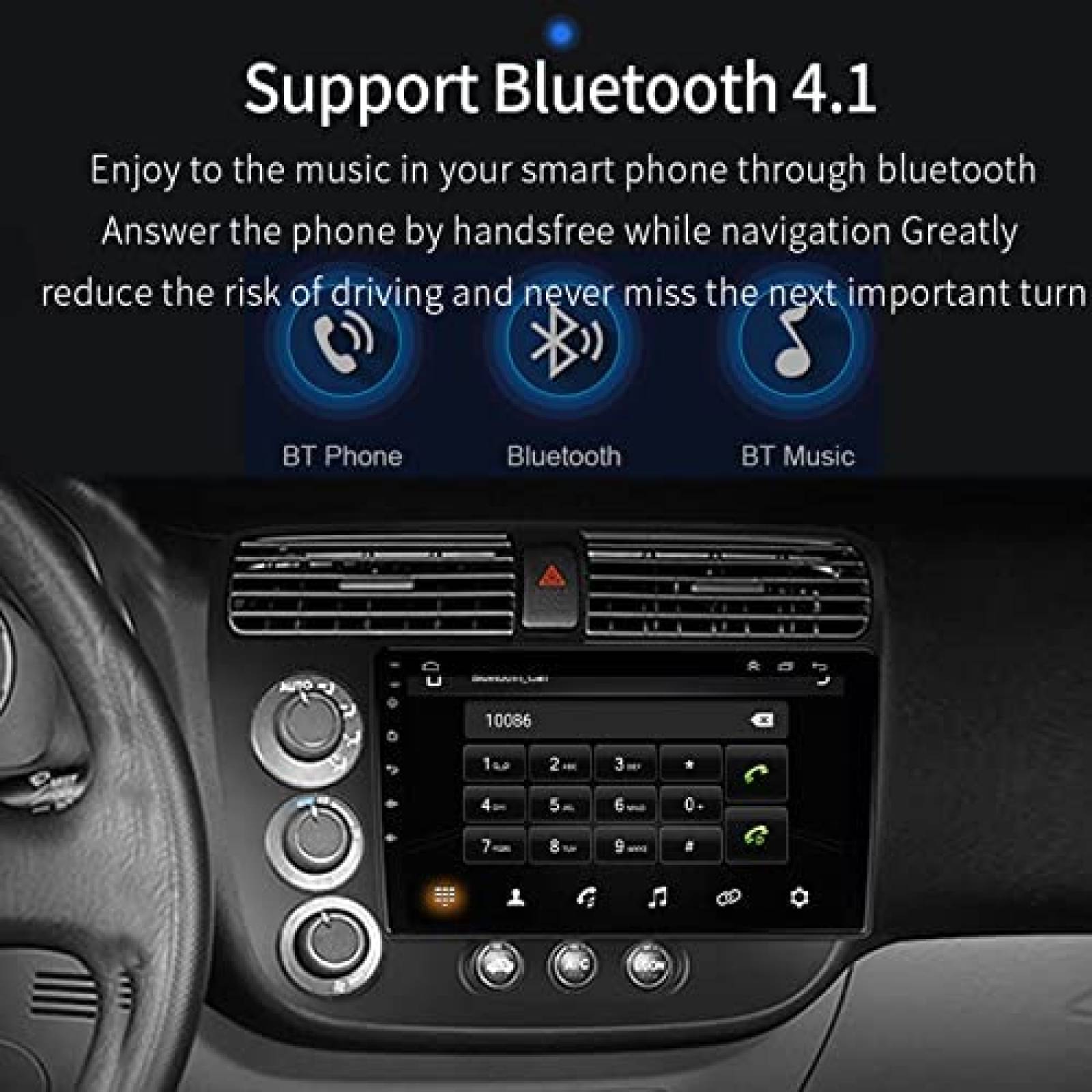 Estereo Auto EZoneTronics 9'' Honda Civic 2001 - 2005 -N