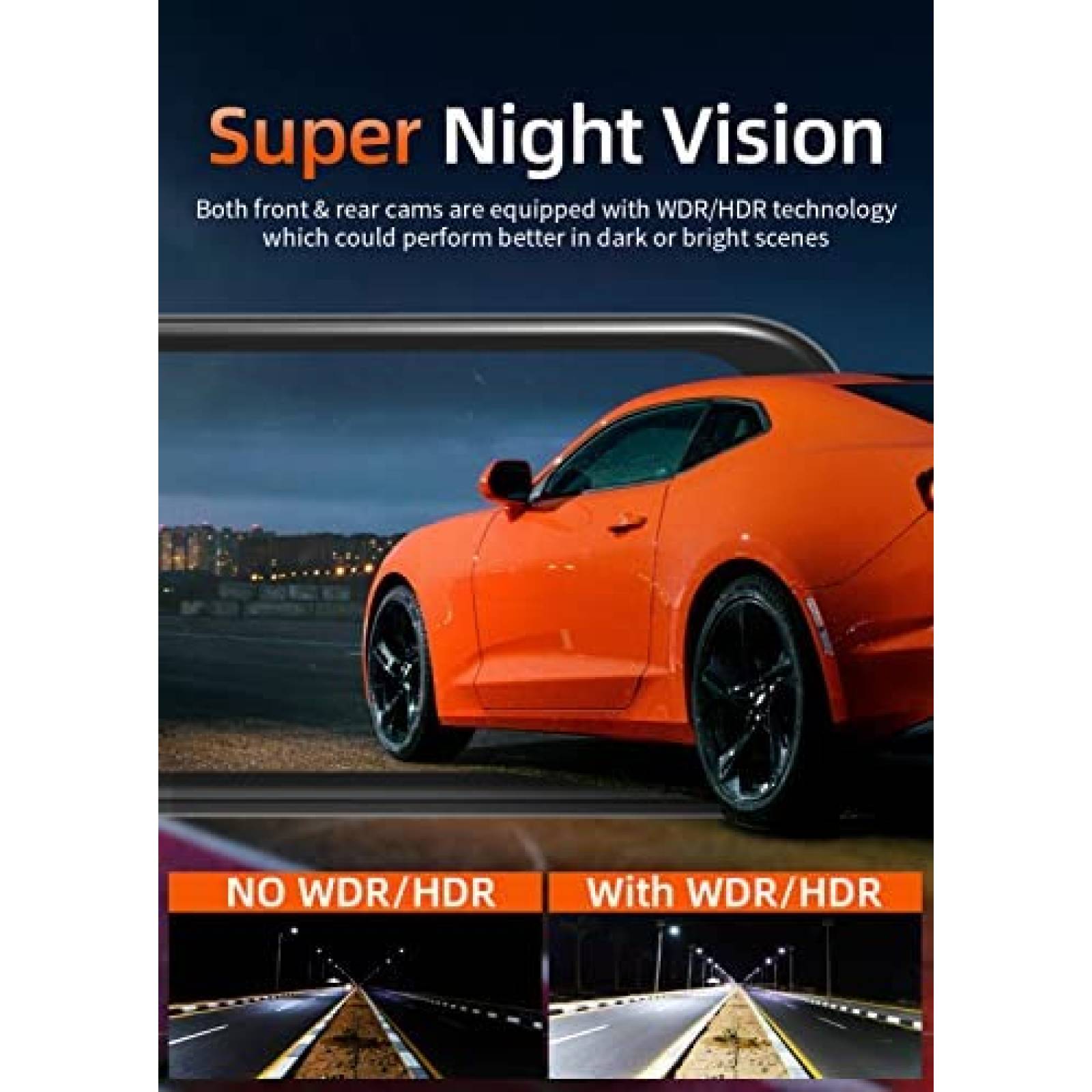 Retrovisor 2 Camaras WOLFBOX G850 12'' Touch GPS + Sensor -N