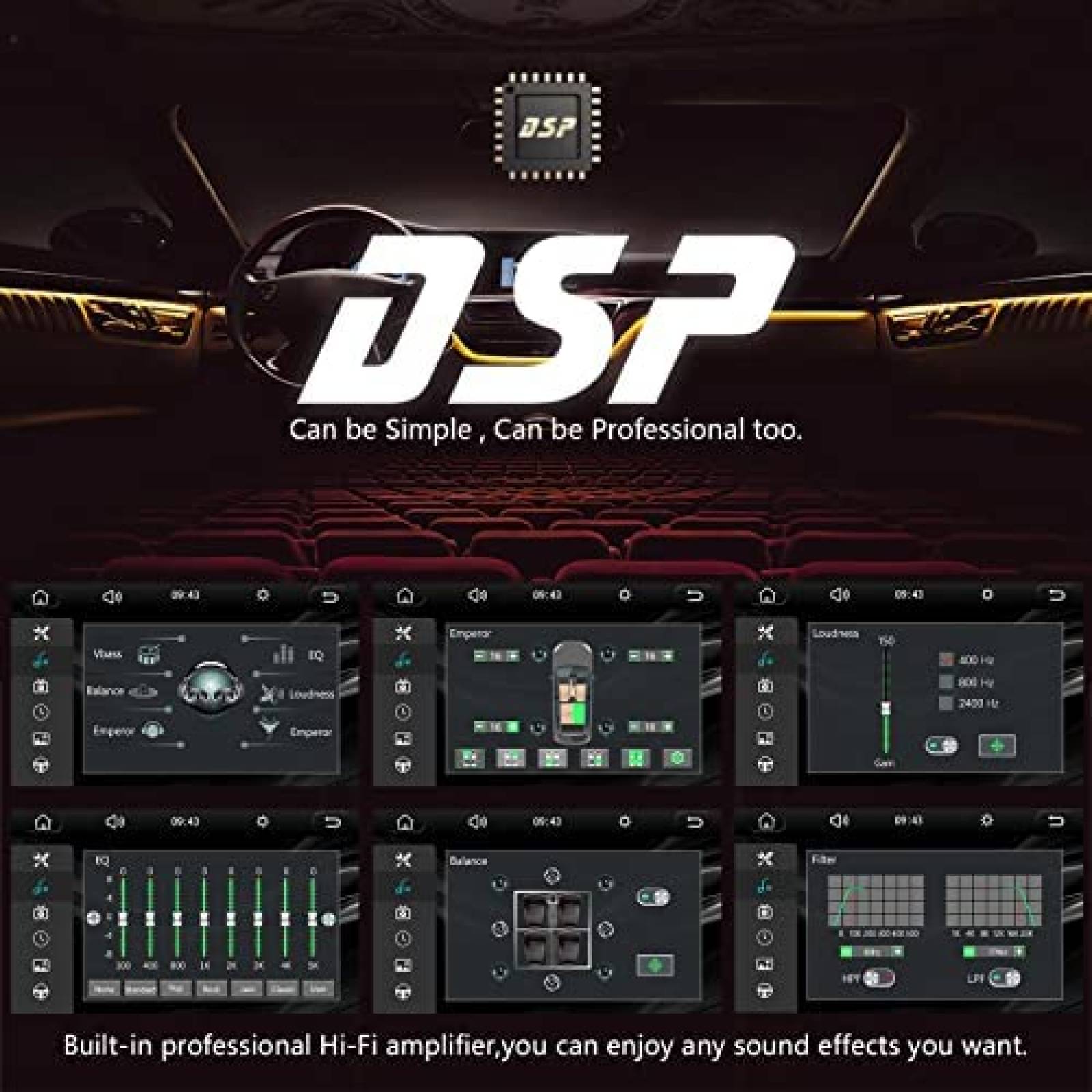 Estereo De Coche SEMAITU Doble Din Bluetooth 7 Pulgadas