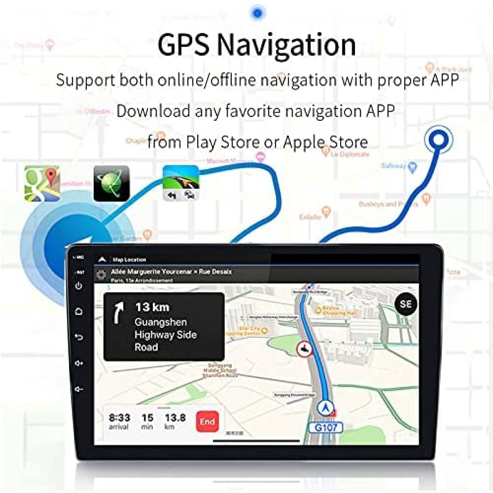 Estereo Auto Cocheparts para Toyota Camry 2007-2011 WiFi BT