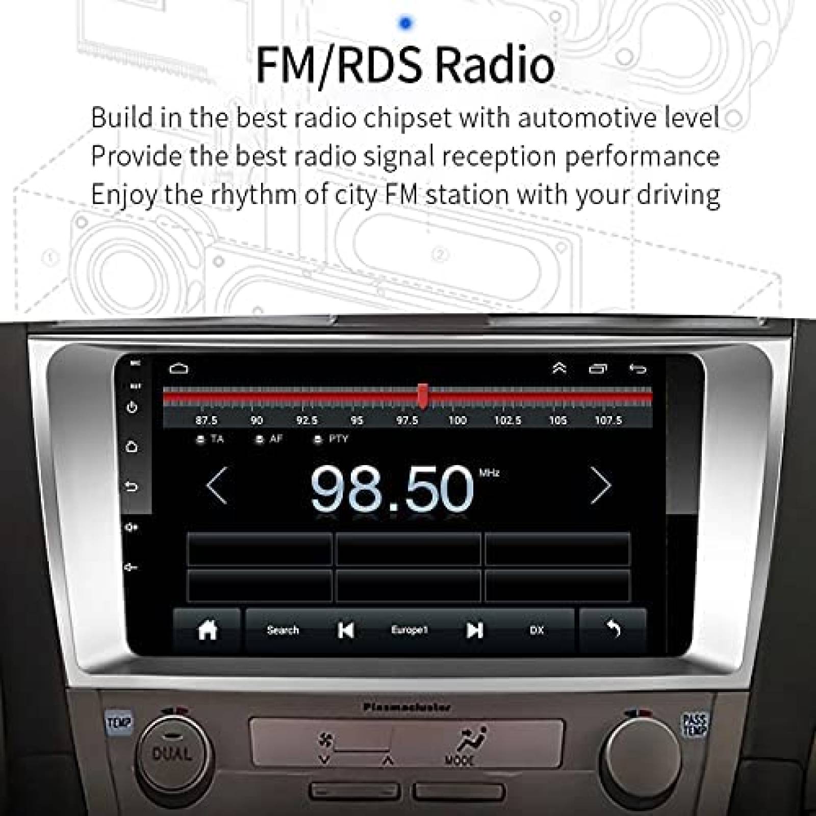 Estereo Auto Cocheparts para Toyota Camry 2007-2011 WiFi BT