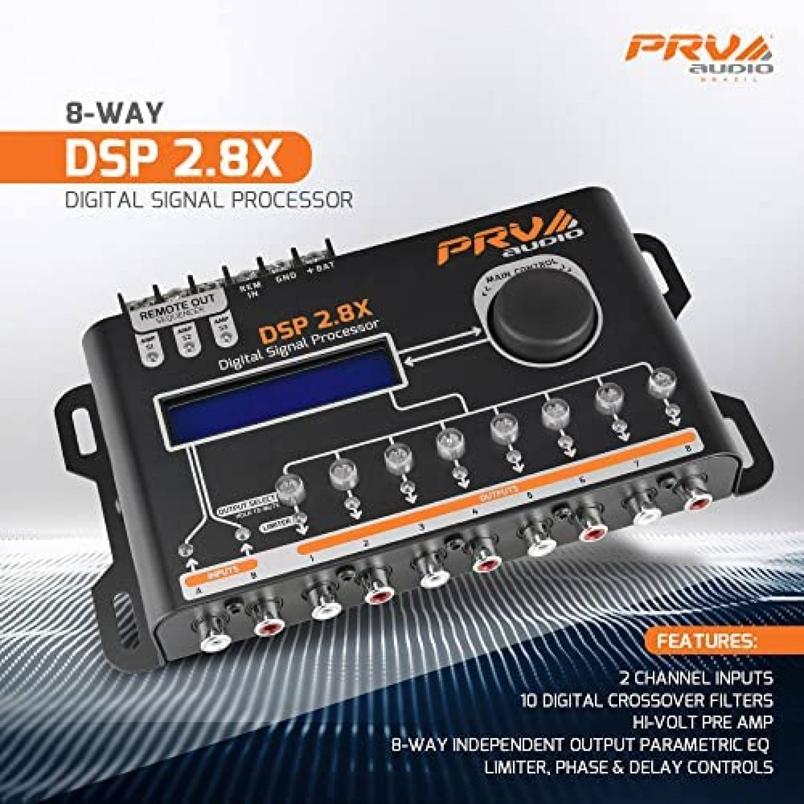 Procesador de Señal Digital para Carro PRV AUDIO DSP 2.8X