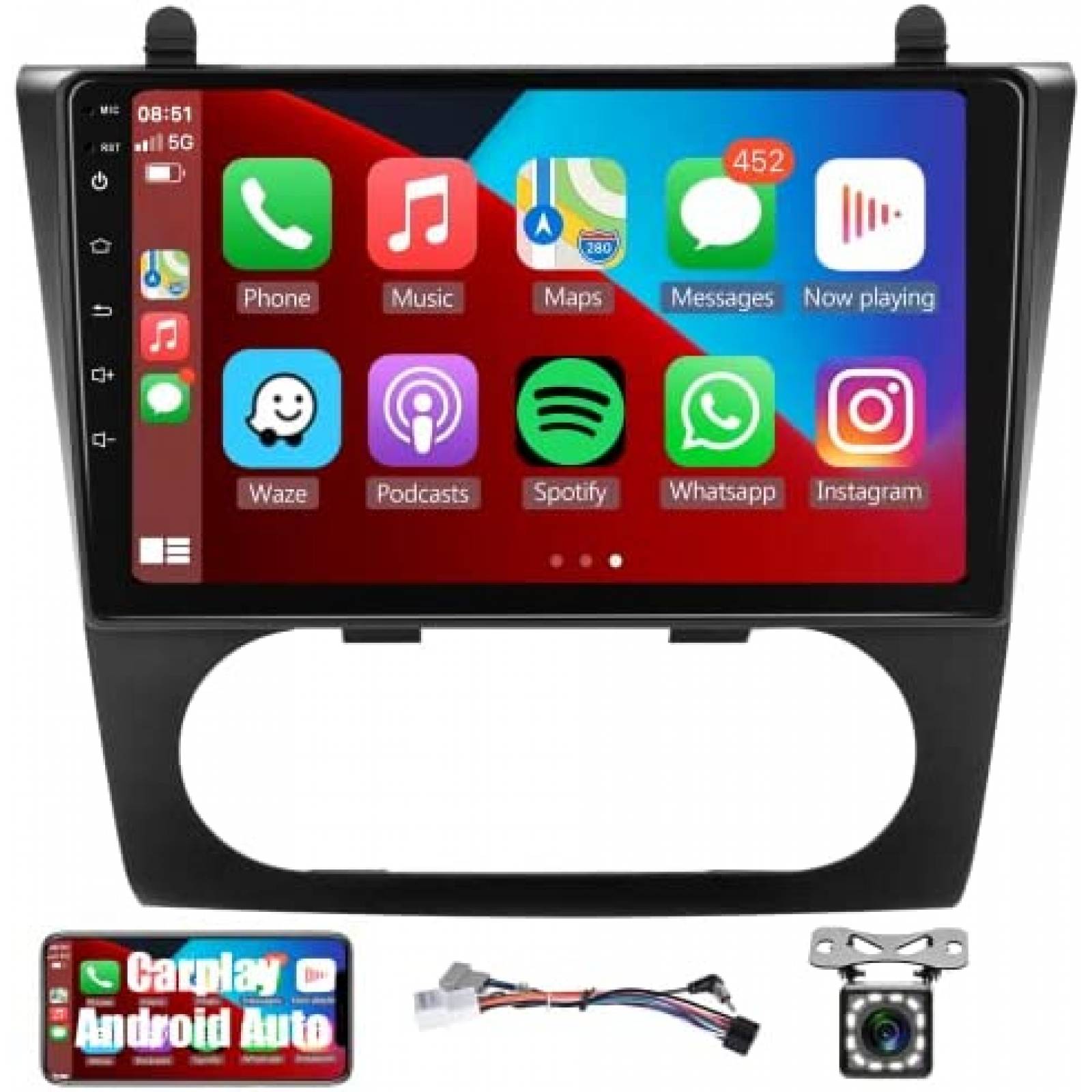 Estereo Auto Podofo 9'' Android Nissan Altima 2008 - 2012