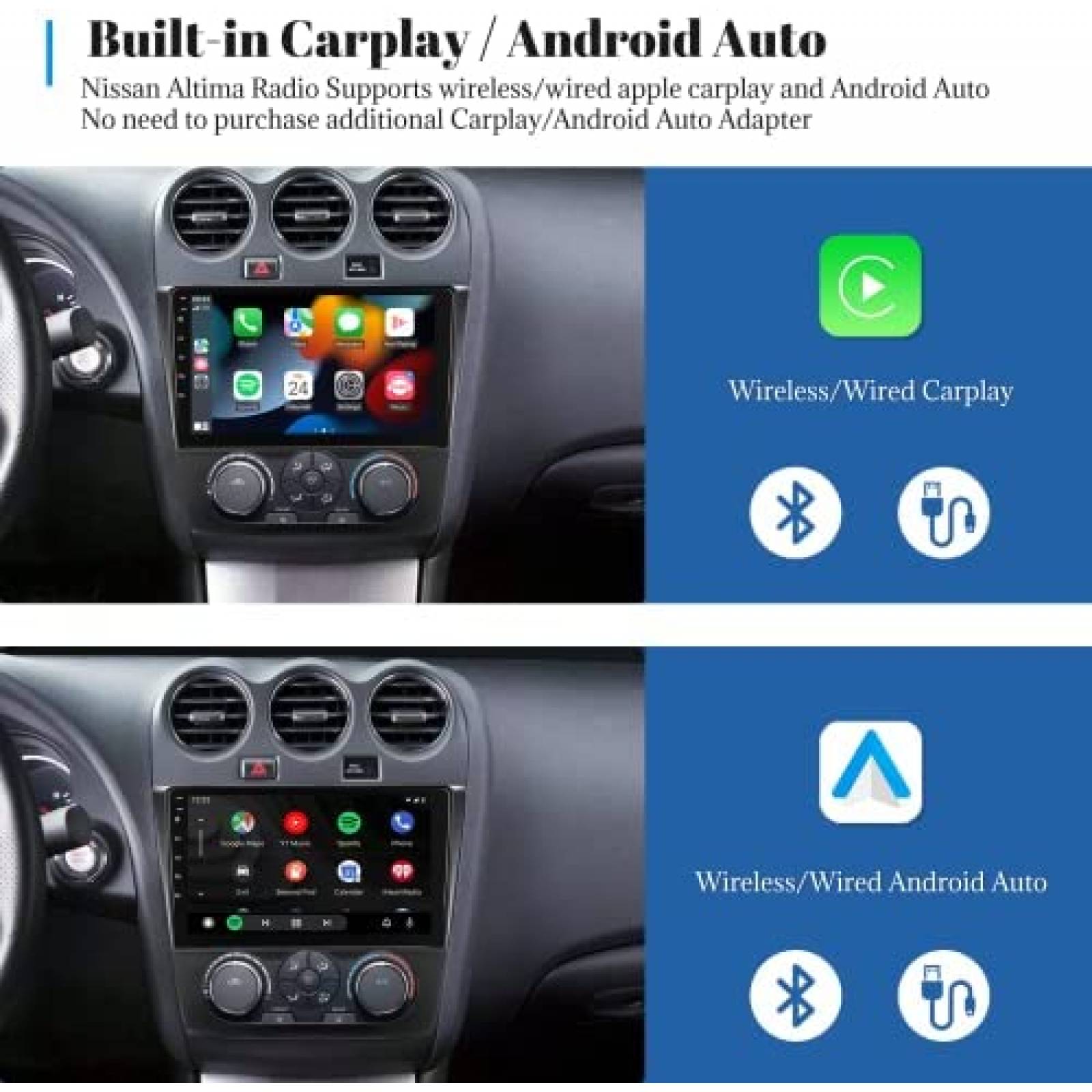 Estereo Auto Podofo 9'' Android Nissan Altima 2008 - 2012