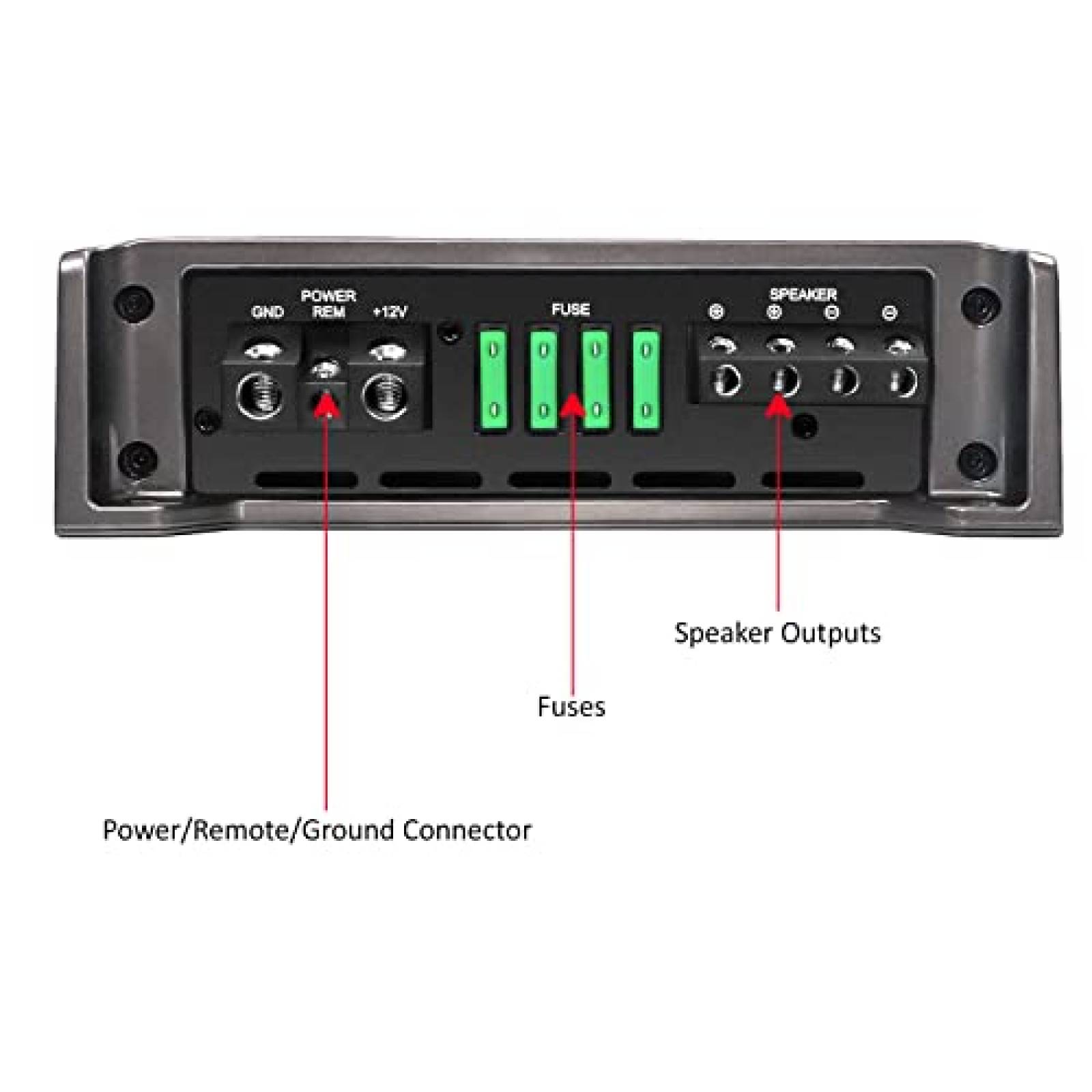Amplificador para Carro Recoil RED1200-1 Clase D 2500W Mono