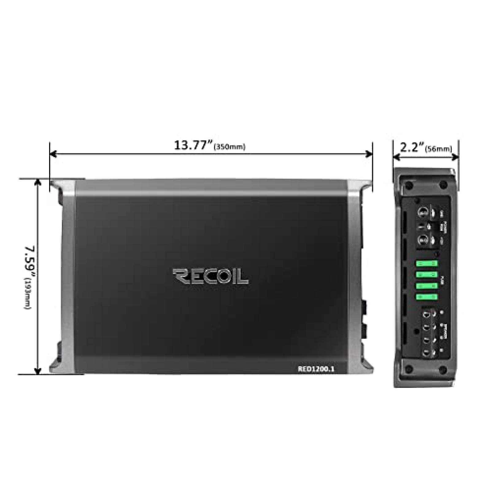 Amplificador para Carro Recoil RED1200-1 Clase D 2500W Mono