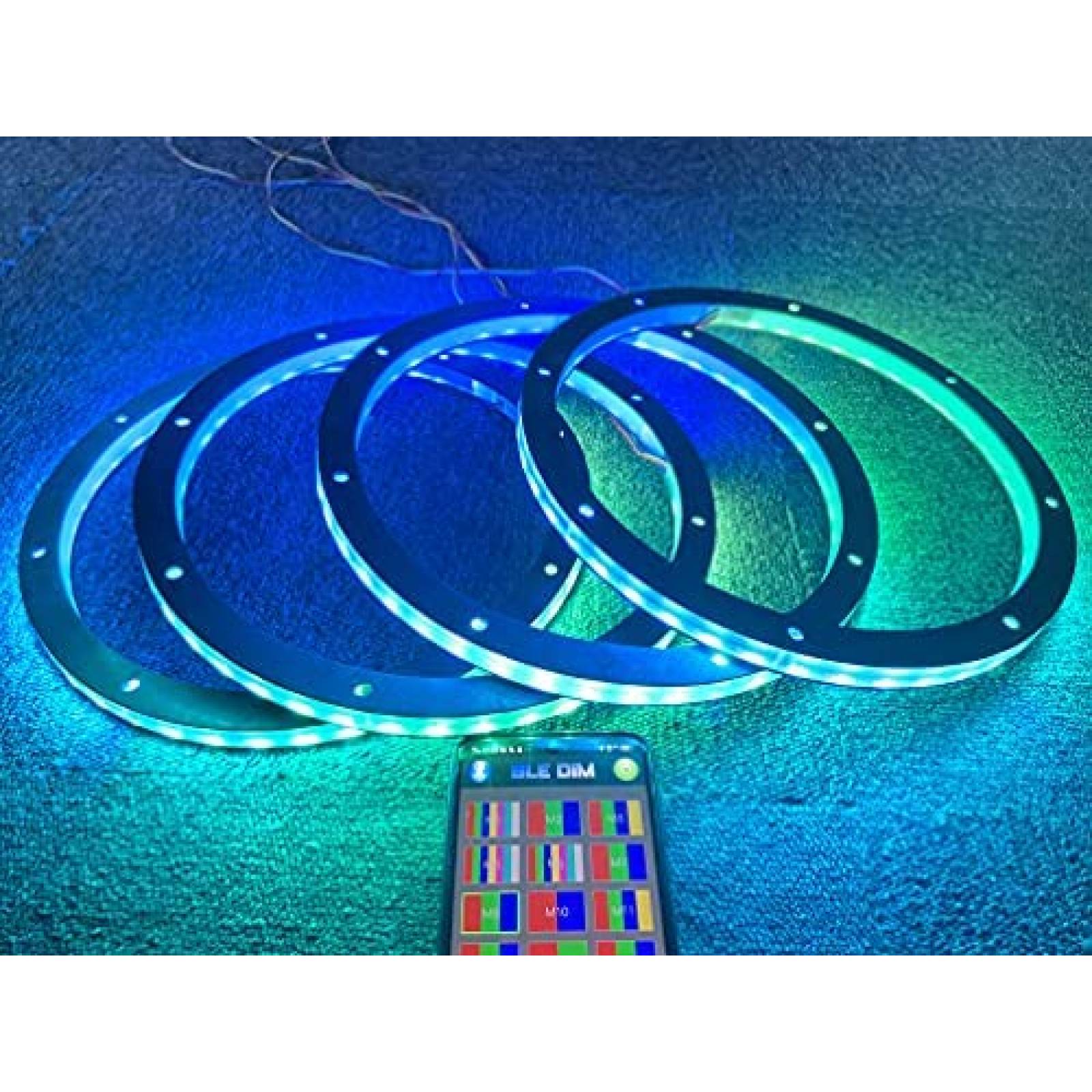 Aro LED para Bocinas Hundalights 6.5in Bluetooth -4pcs