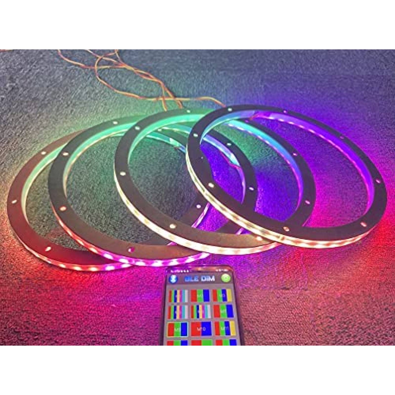 Aro LED para Bocinas Hundalights 6.5in Bluetooth -4pcs