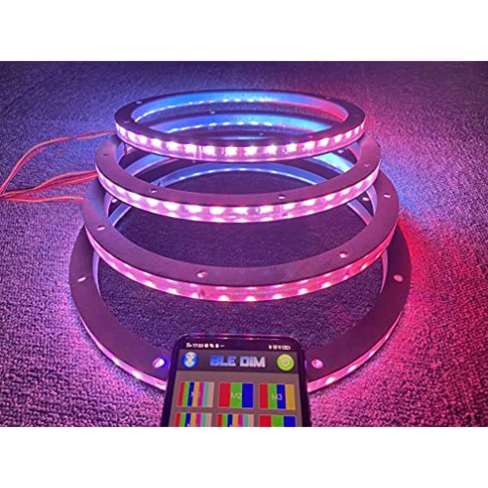 Aro LED para Bocinas Hundalights 6.5in Bluetooth -4pcs