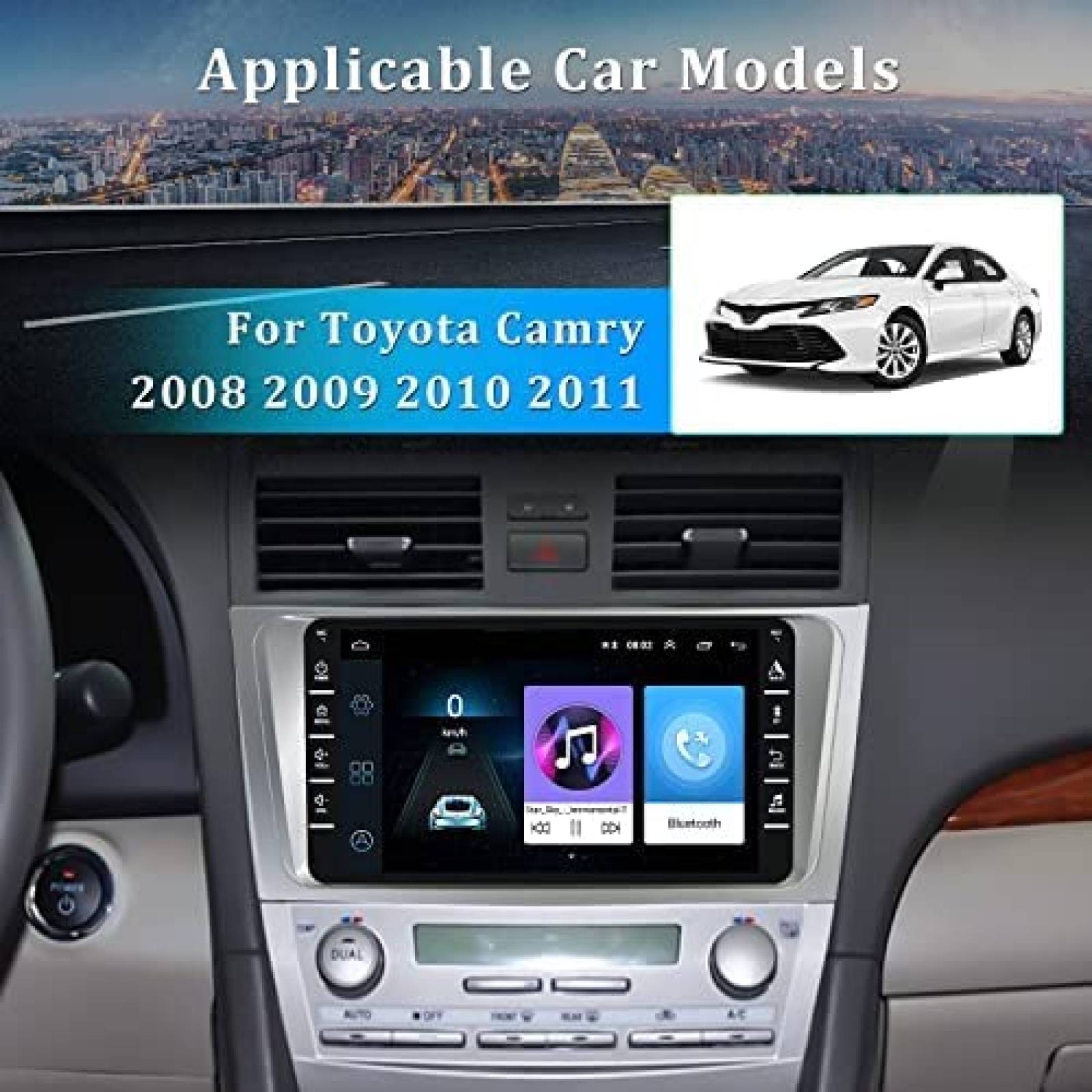 Estereo tactil para Auto CAMECHO 8'' Gps Camry 2008-2011