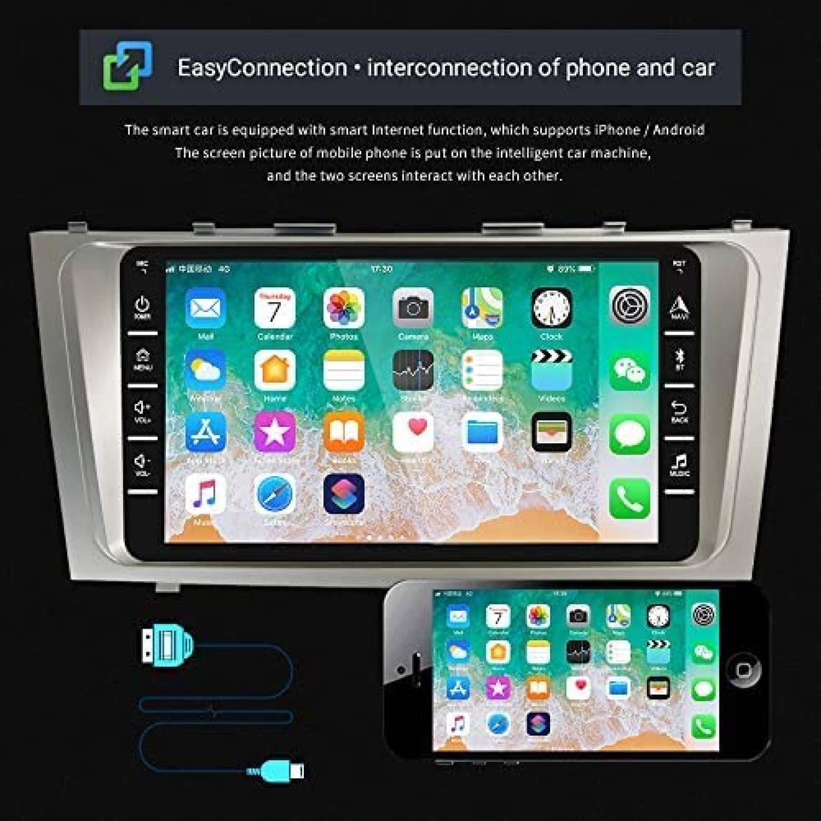 Estereo tactil para Auto CAMECHO 8'' Gps Camry 2008-2011