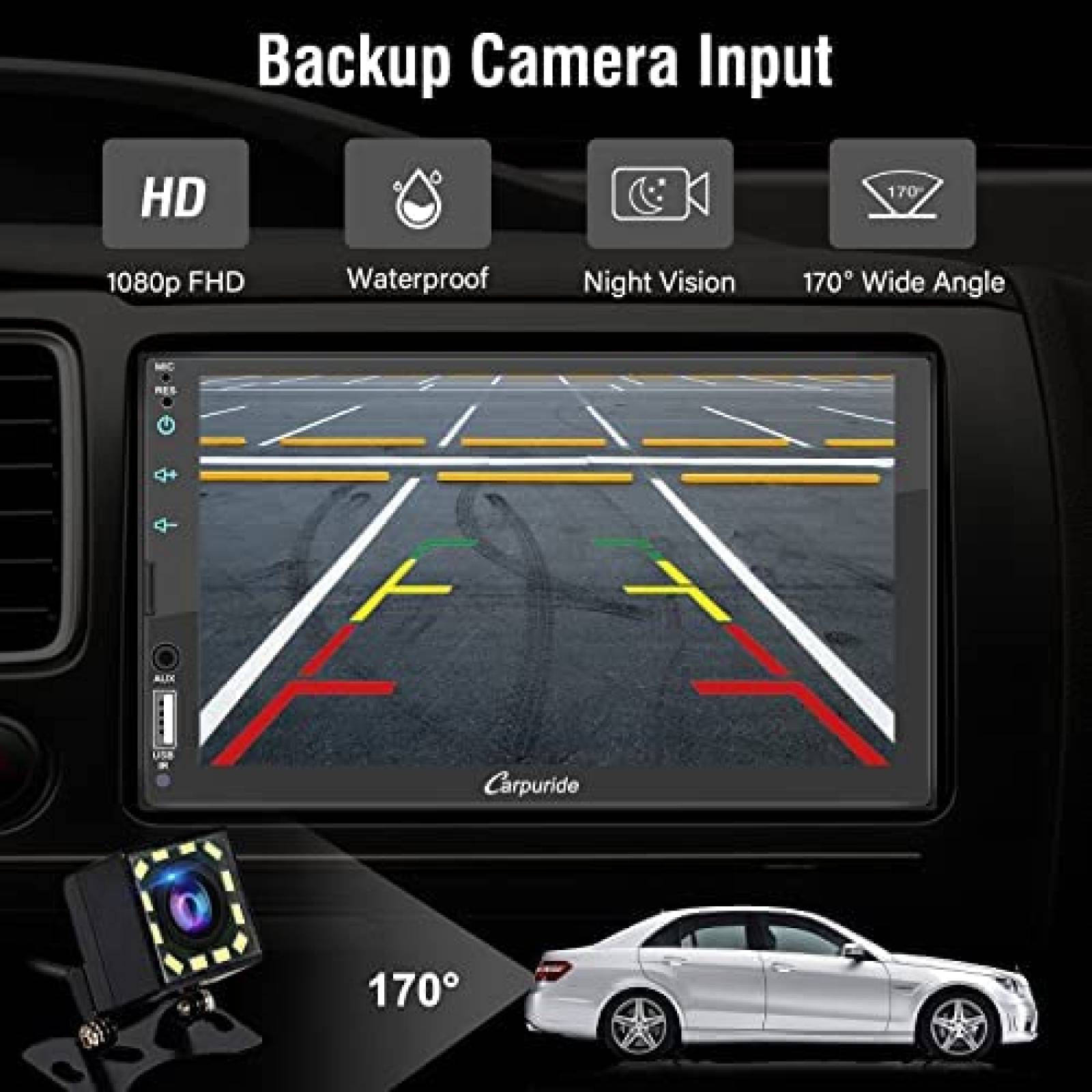 Estereo De Coche CARPURIDE Doble Din Bluetooth 7 Pulgadas