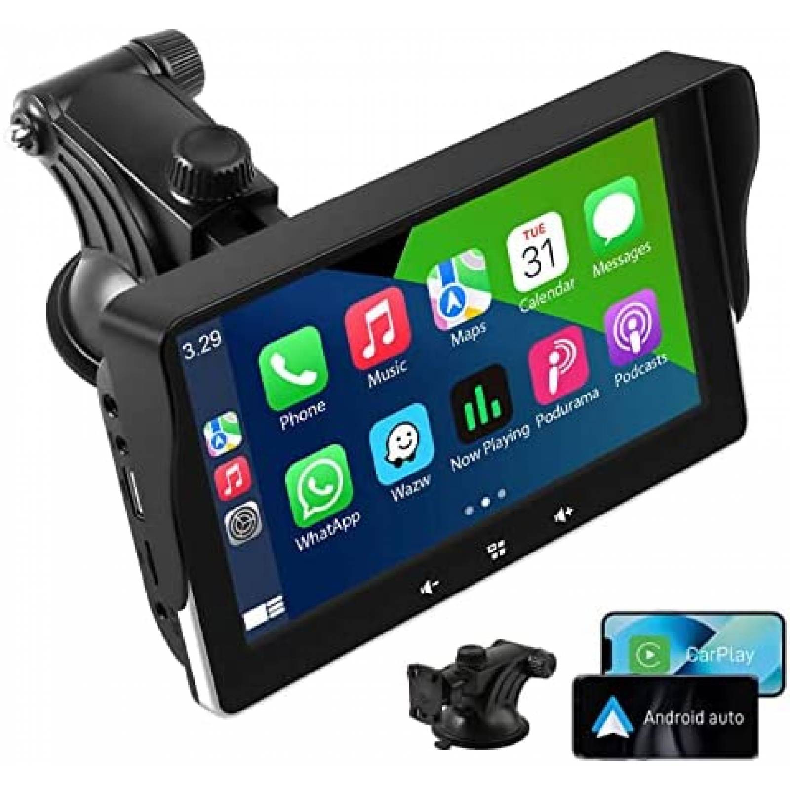 Estereo De Coche REAKOSOUND Doble Din Bluetooth 7 Pulgadas -