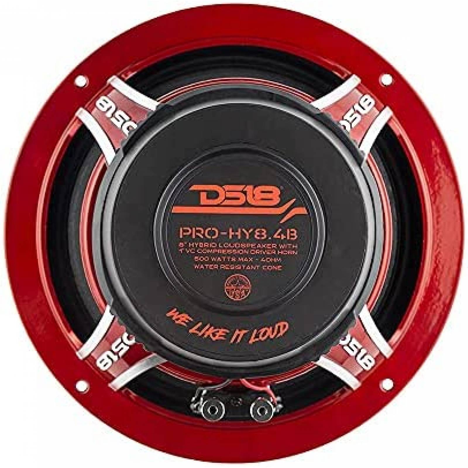 Bocina para Auto DS18 PRO-HY8.4B Hibrida de 8" 250W RMS