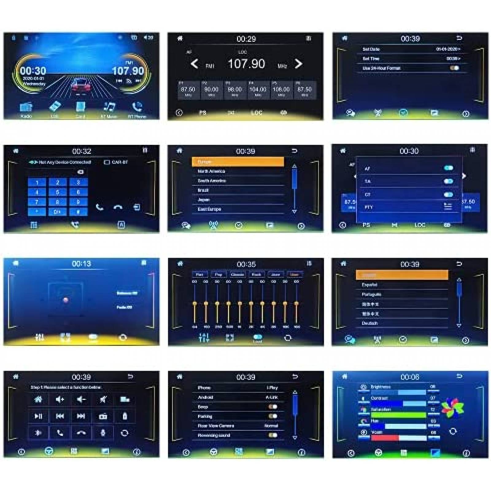 Estereo Auto Podofo 7" Touch 1 Din Bluetooth Camara -Negro