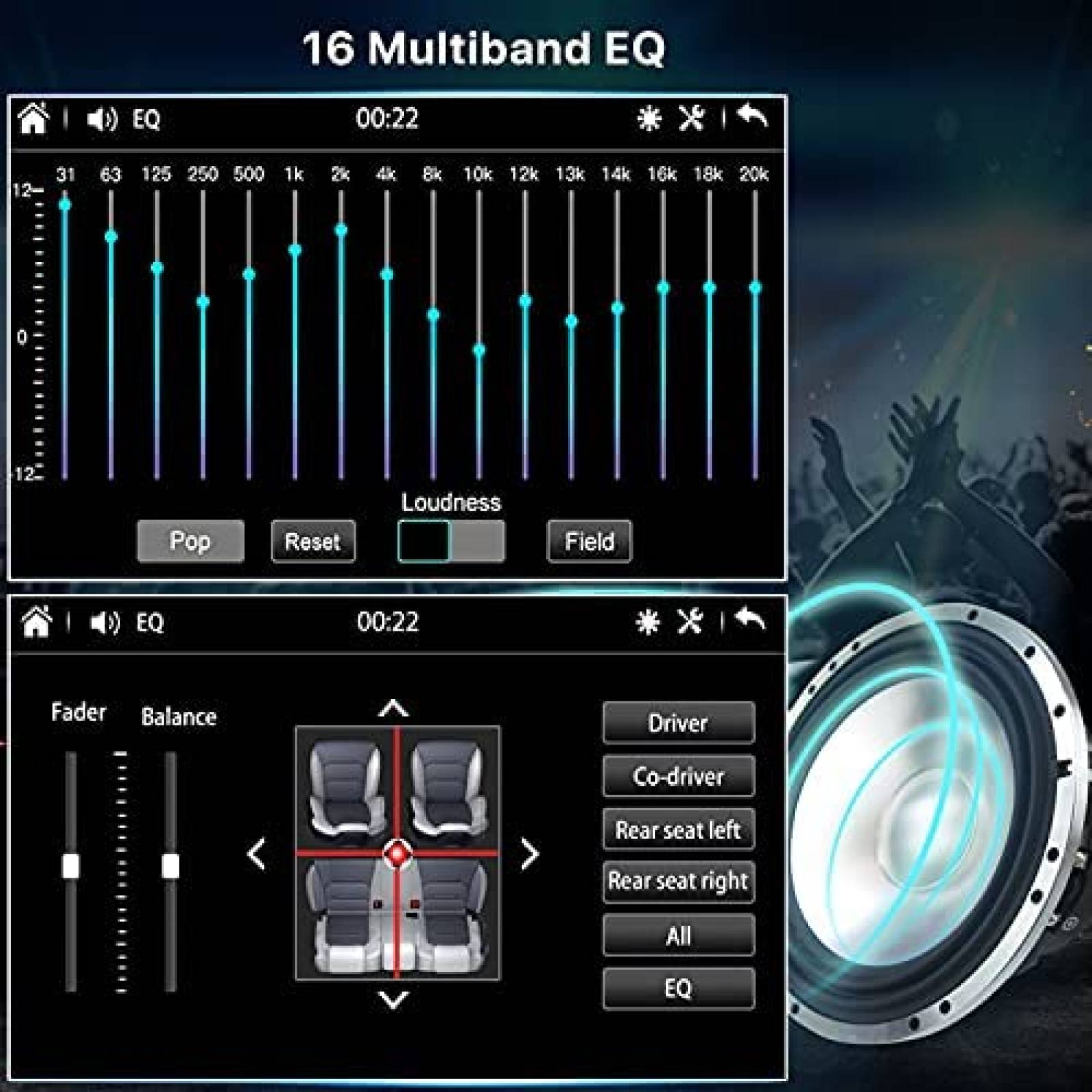 Reproductor Multimedia para Auto AboutBit 7" Touch Doble Din