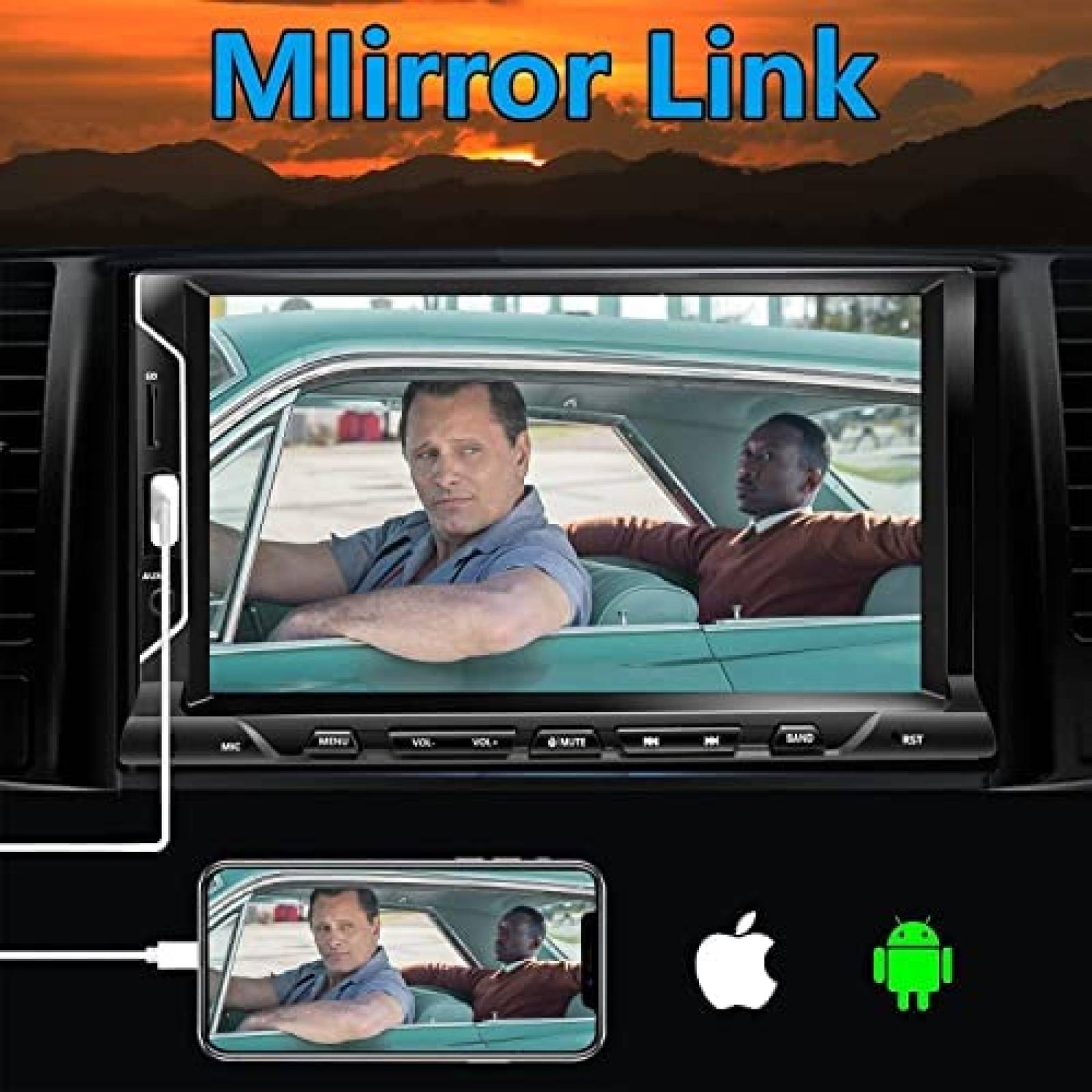 Estereo De Coche Leadfan Doble Din Bluetooth 7 Pulgadas