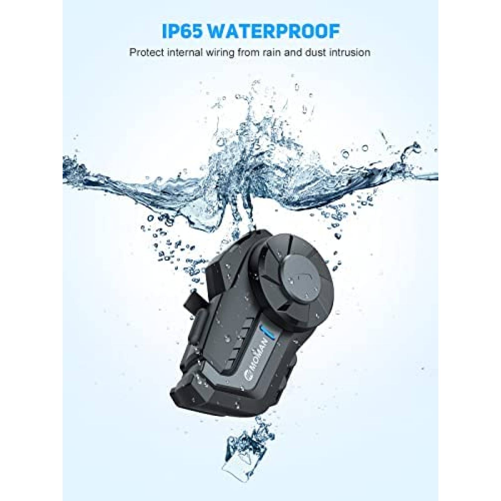 Intercomunicador De Casco MOMAN H2 2 Piezas -Negro