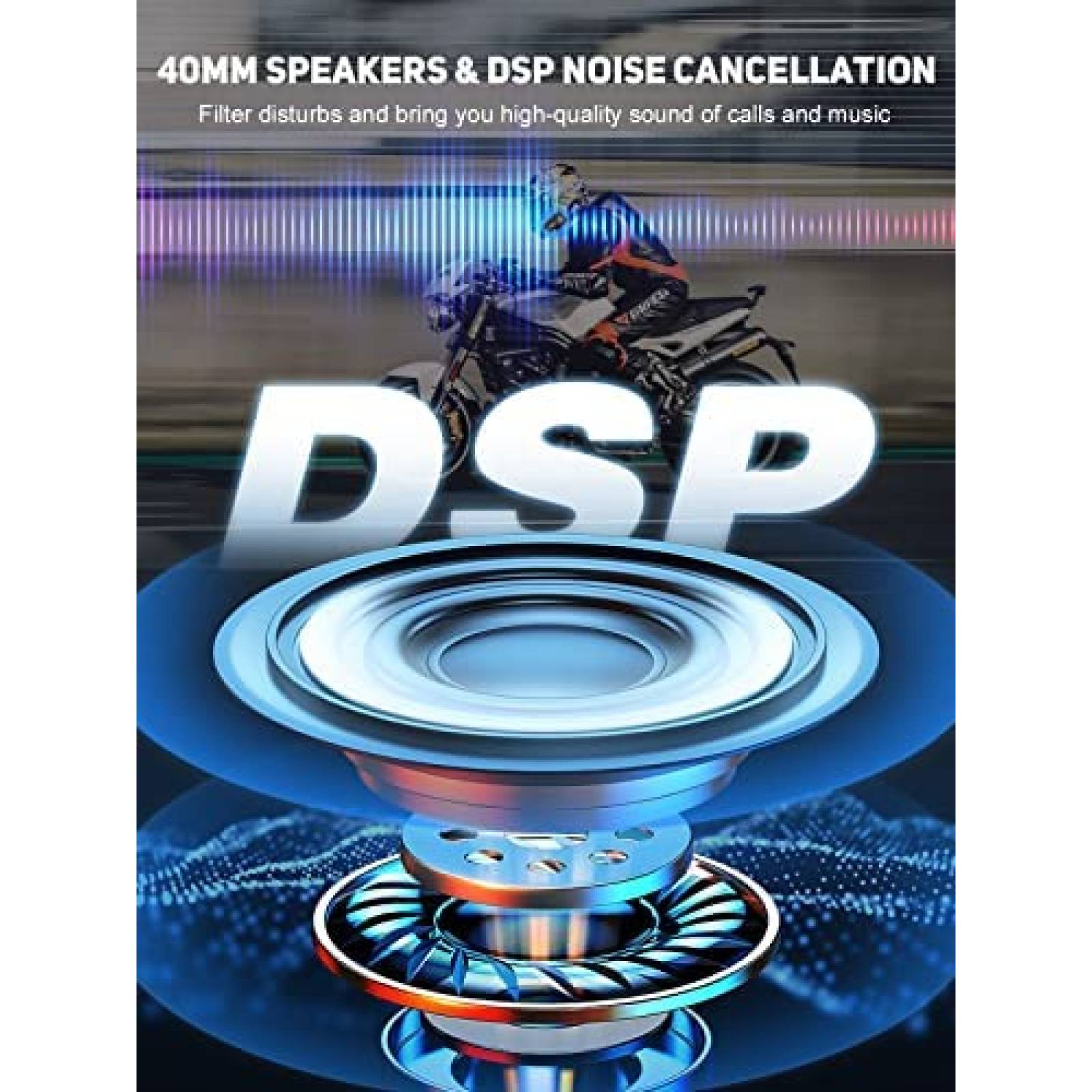 Intercomunicador De Casco MOMAN H2 2 Piezas -Negro