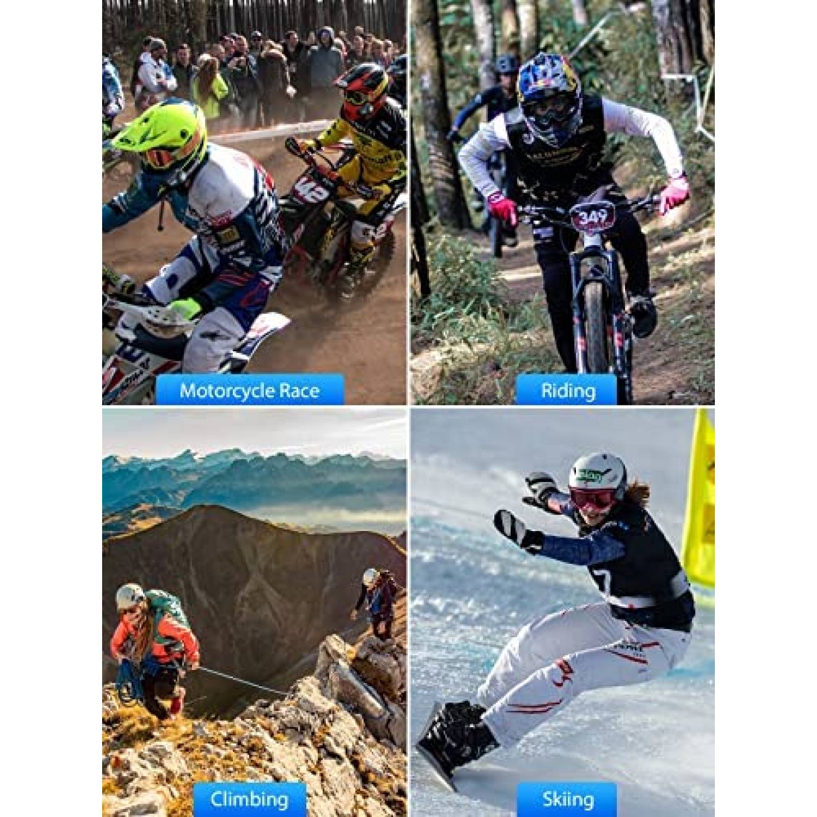 Intercomunicador De Casco MOMAN H2 2 Piezas -Negro