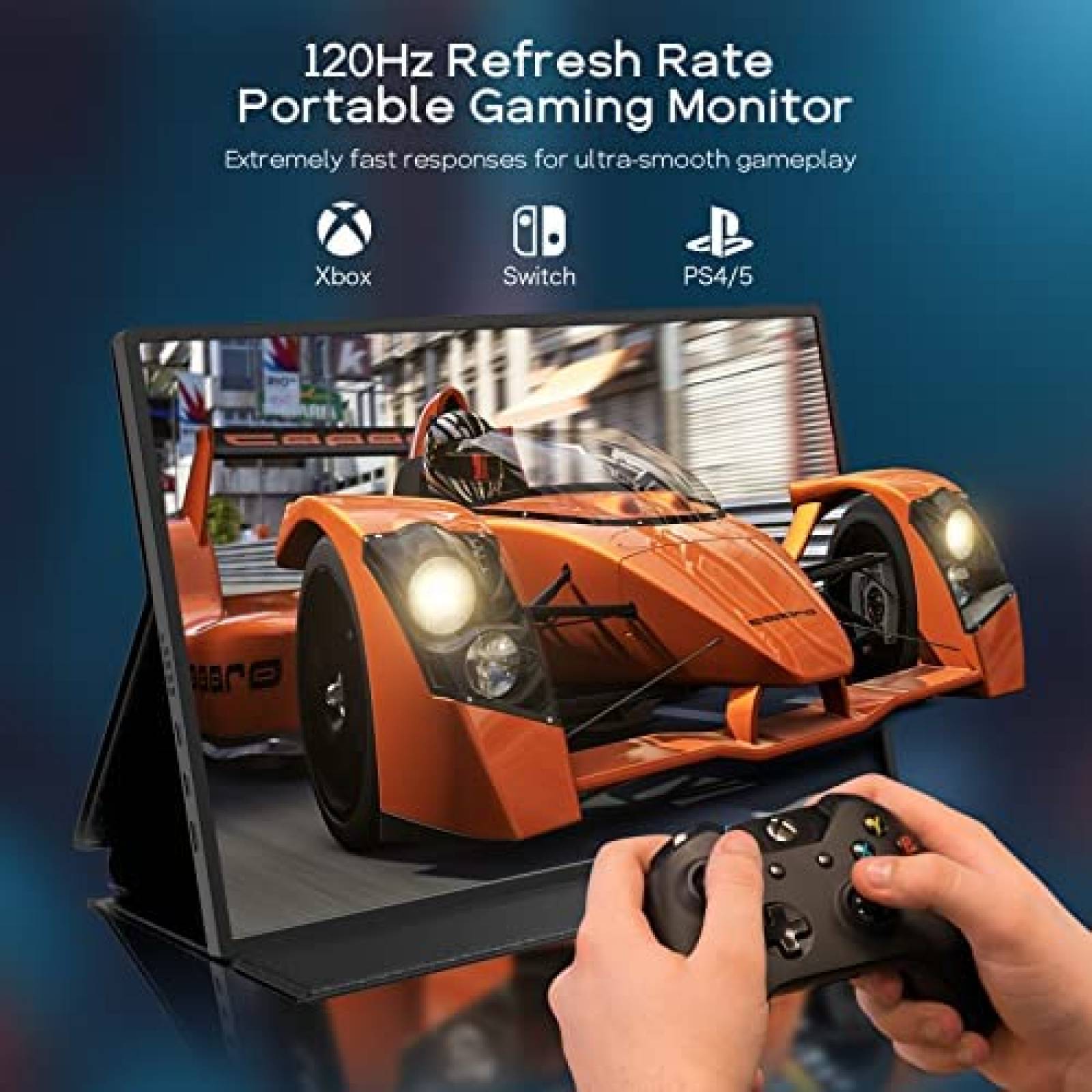 Monitor Portatil AYY 16'' 2K 120Hz 2560x1600 QHD HDMI USB-C