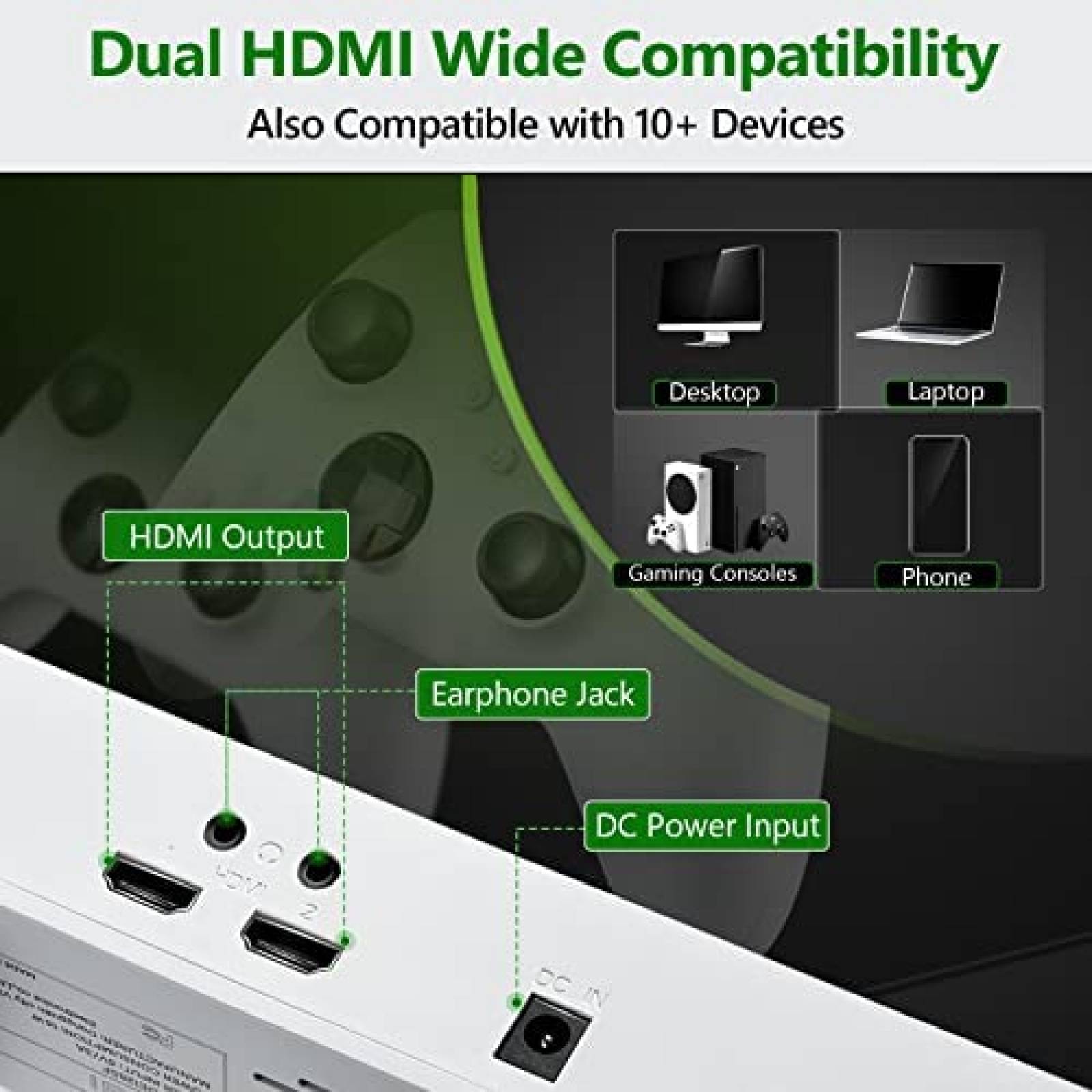 Monitor Portatil DEPGI 12.5'' Para Xbox Series S -Blanco