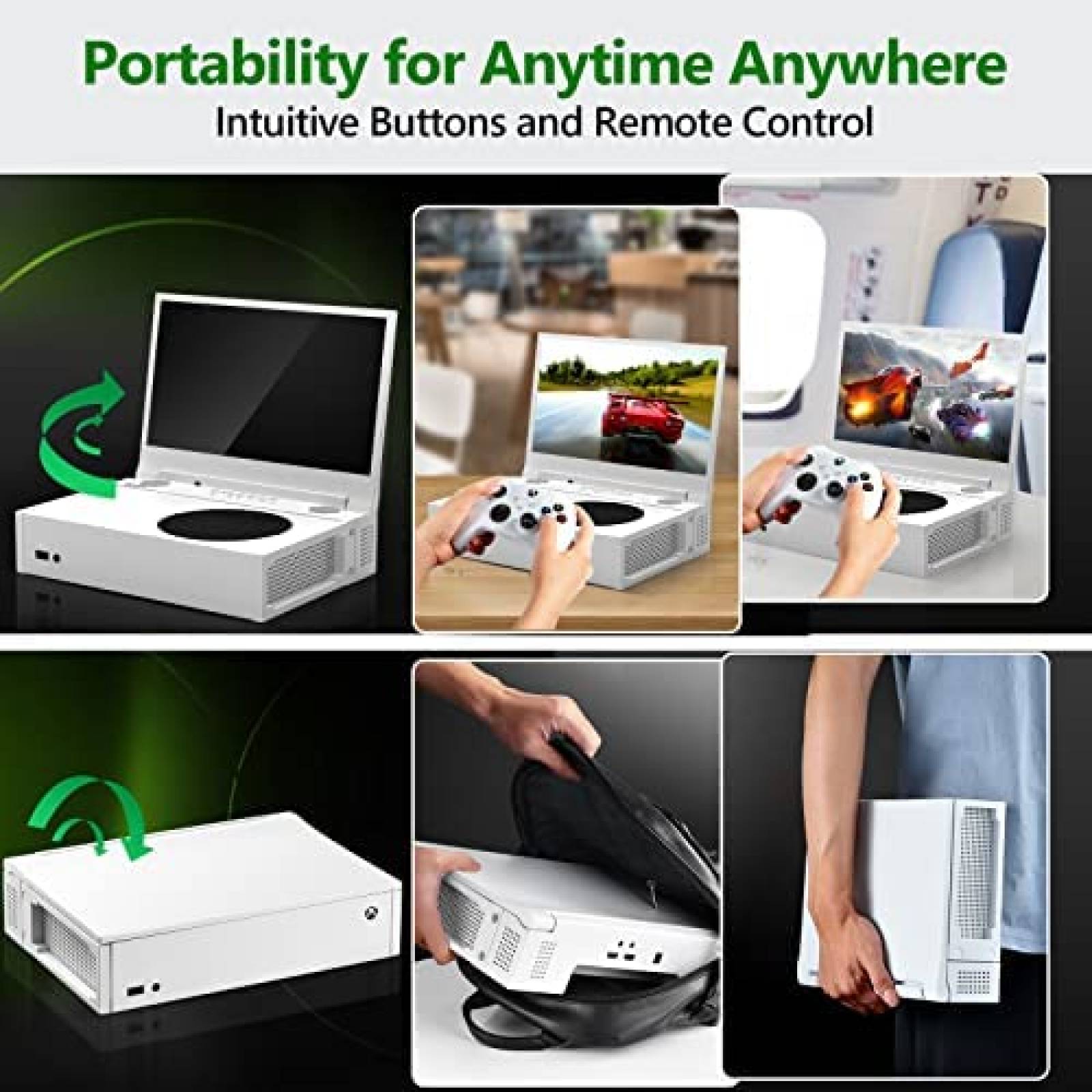 Monitor Portatil DEPGI 12.5'' Para Xbox Series S -Blanco