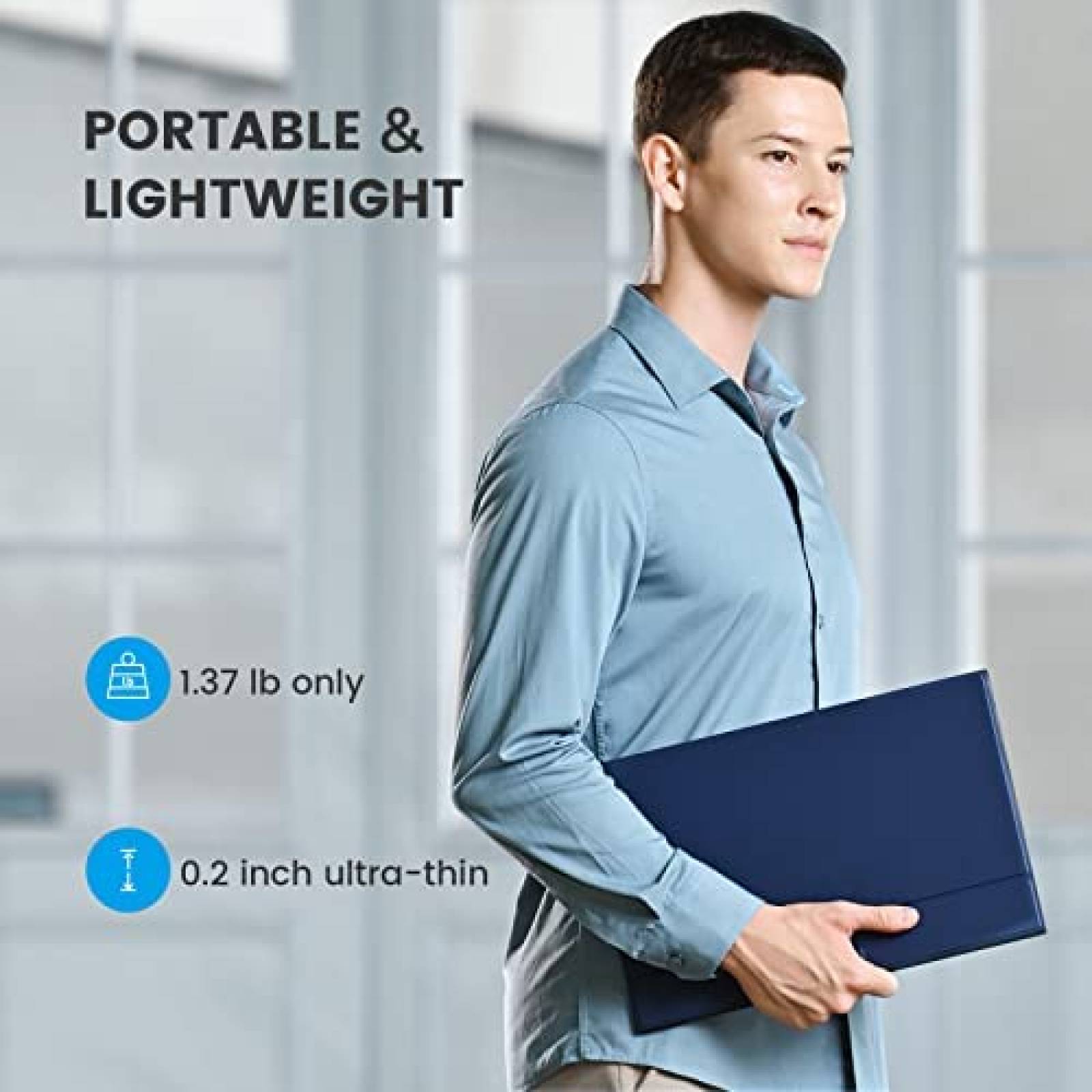 Monitor LGK Portable 15.6 Pulgadas 1080p USB-C -Negro