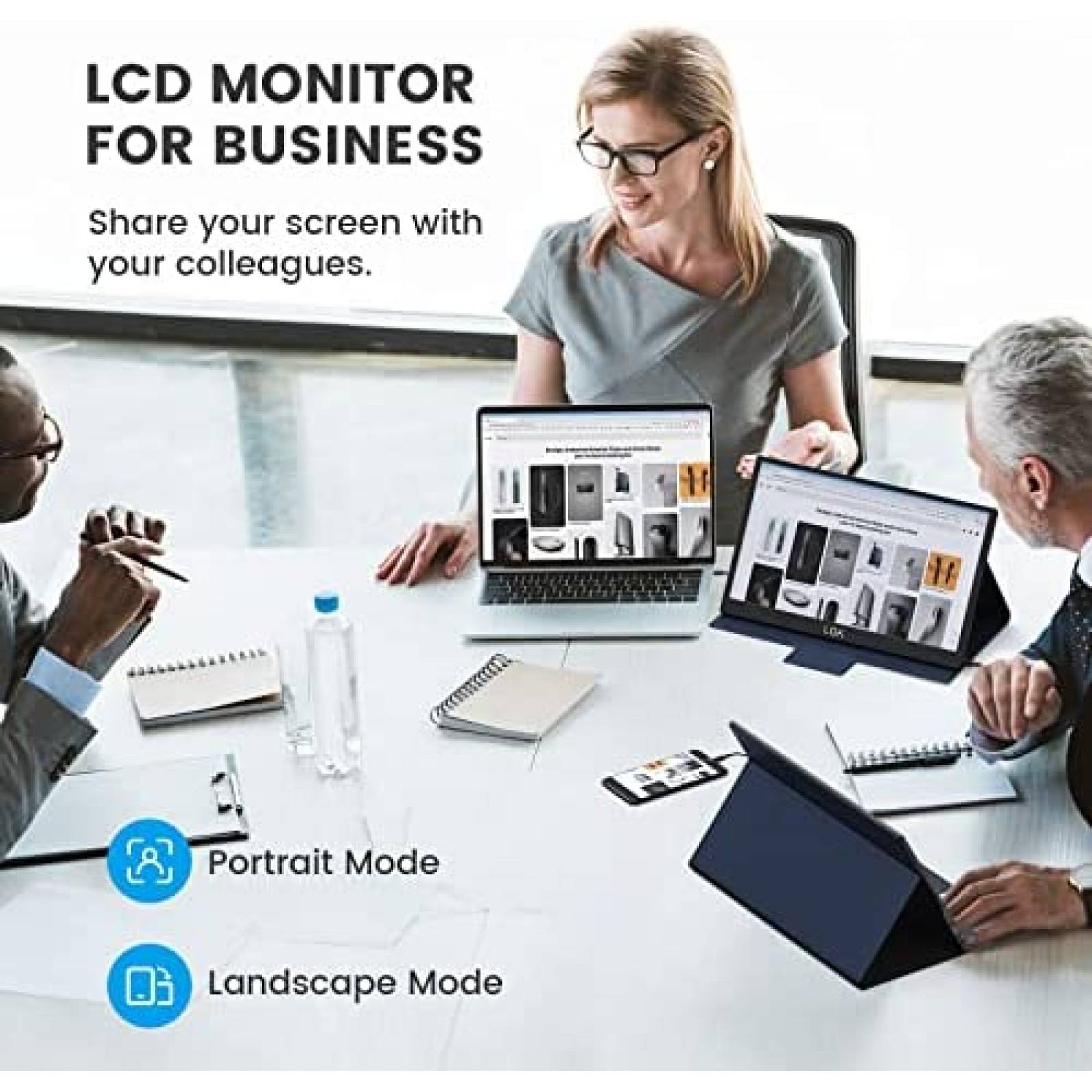 Monitor LGK Portable 15.6 Pulgadas 1080p USB-C -Negro