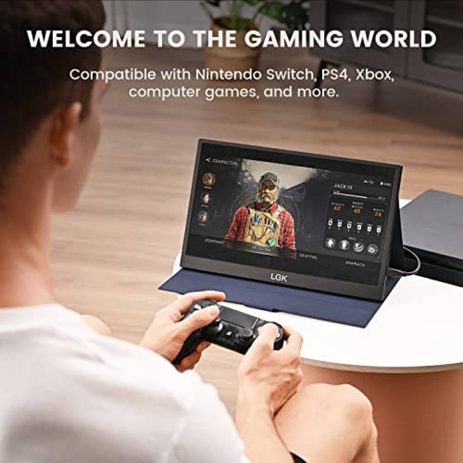 Monitor LGK Portable 15.6 Pulgadas 1080p USB-C -Negro