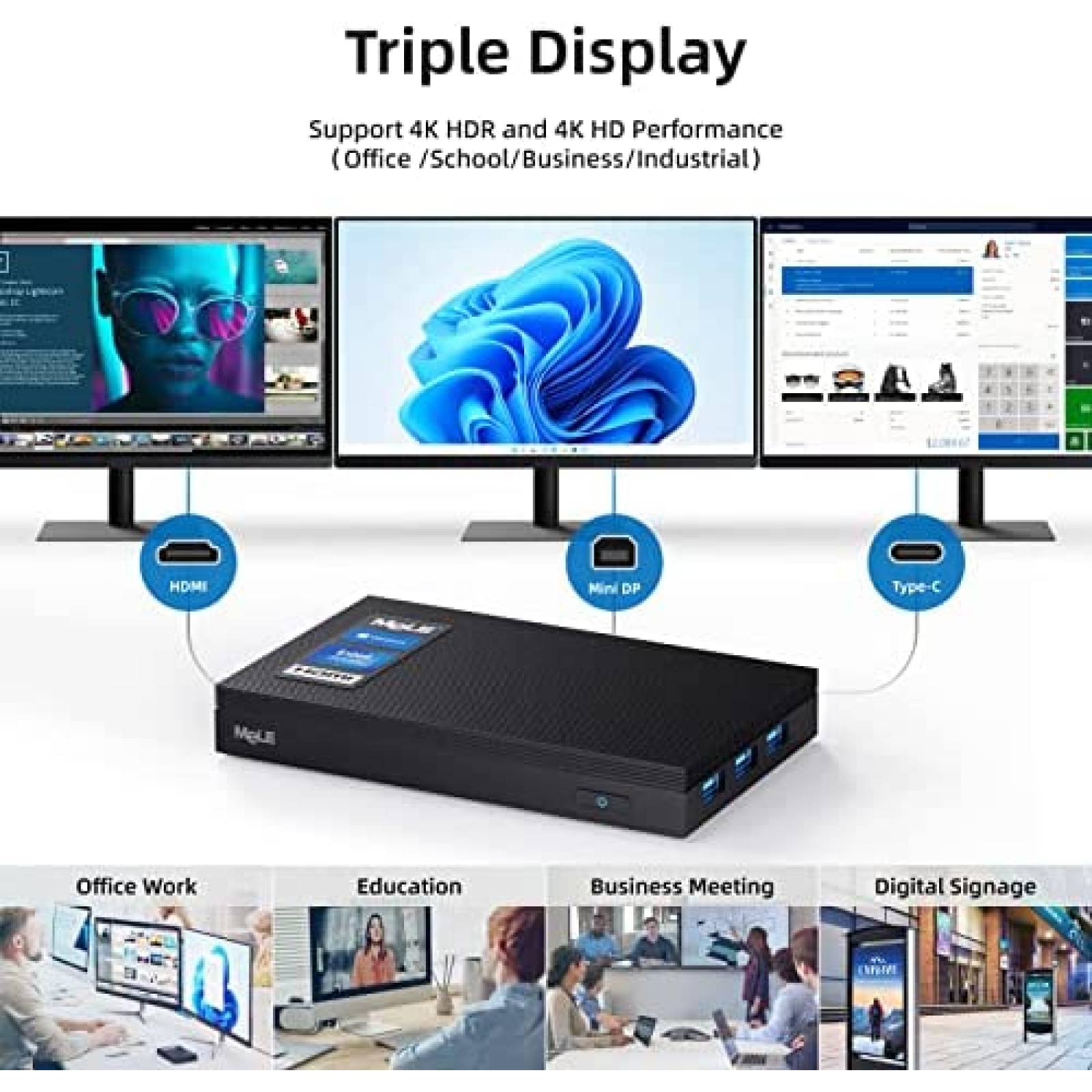 Mini PC MeLE Intel Celeron N5105 8GB RAM 128GB eMMC