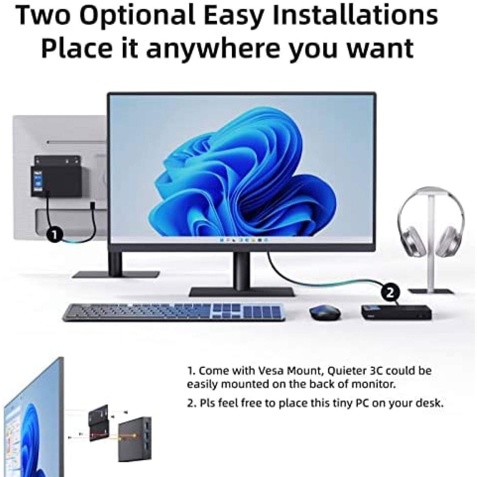 Mini PC MeLE Intel Celeron N5105 8GB RAM 128GB eMMC