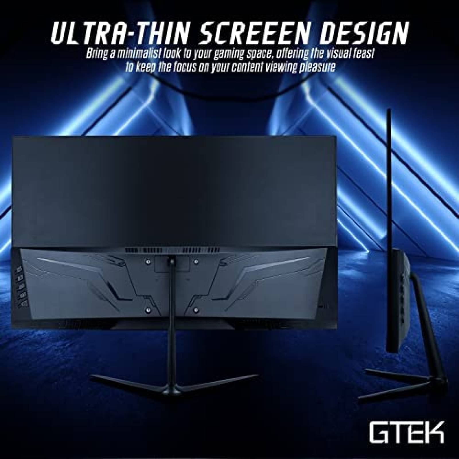 Monitor Gamer GTEK IPS 24 Pulgadas Full HD 144Hz -Negro