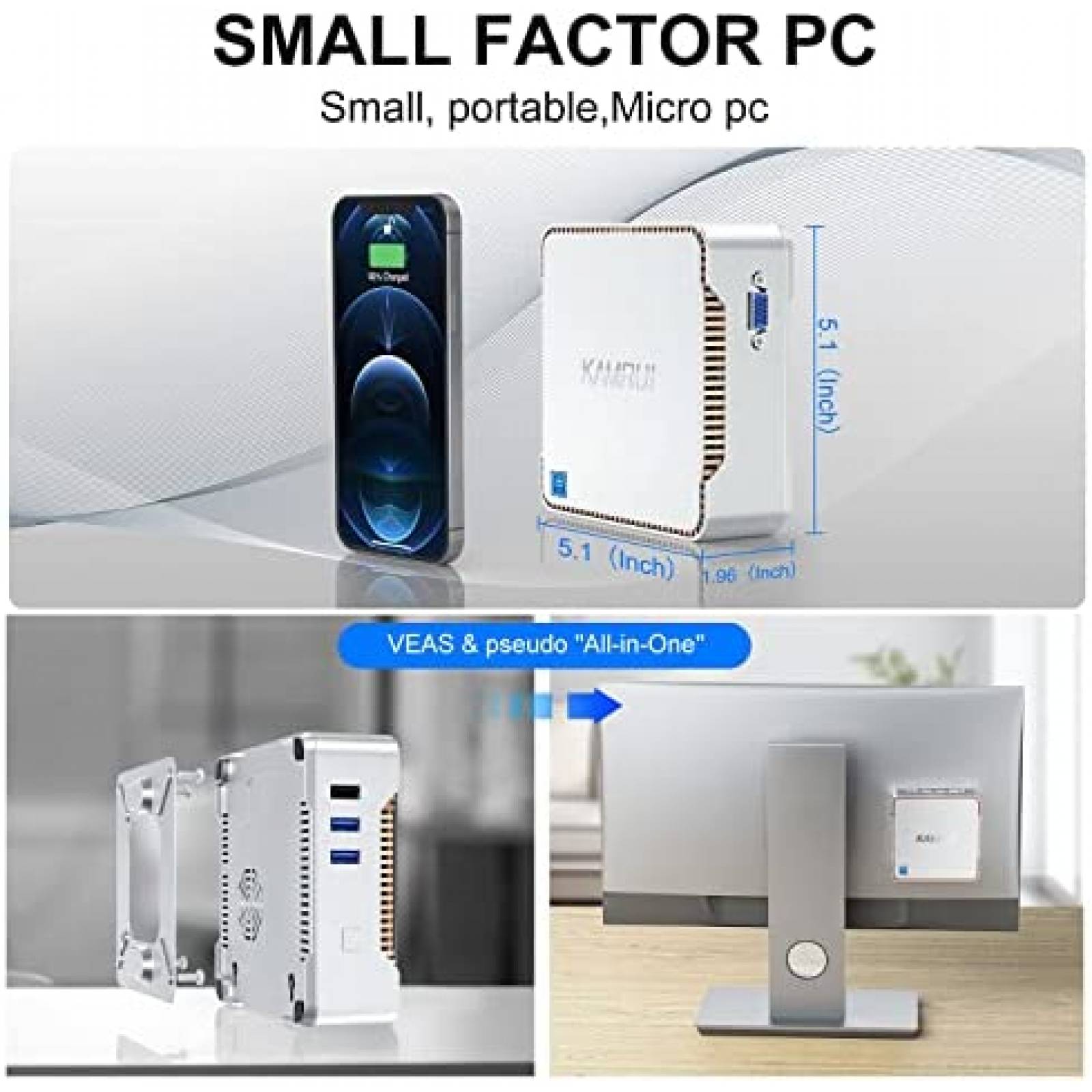 Mini PC KAMRUI GK3 Pro Intel N5105 16GB RAM 512GB SSD