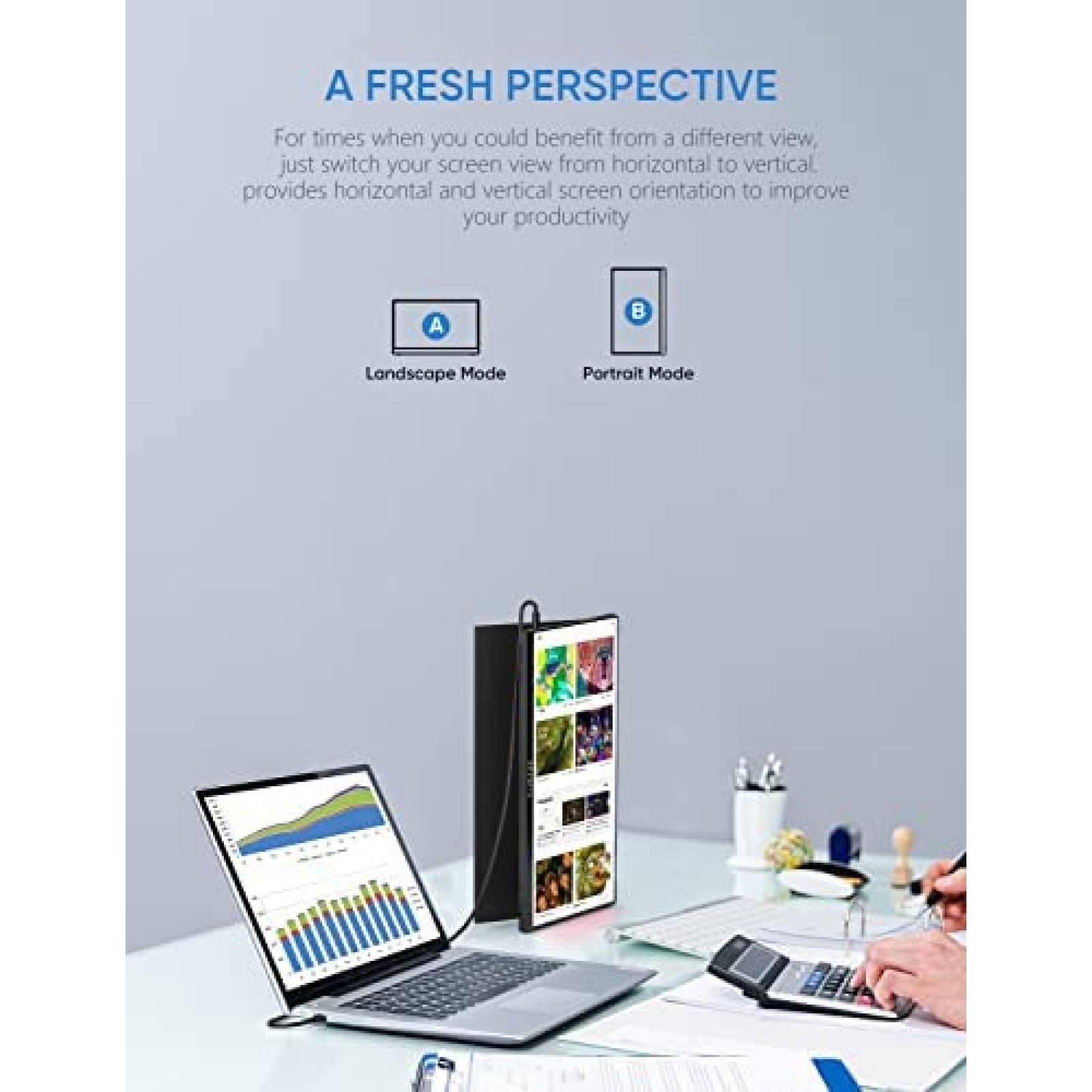 Monitor Portatil Arzopa 17.3'' 60Hz 1080P FHD HDMI -Negro