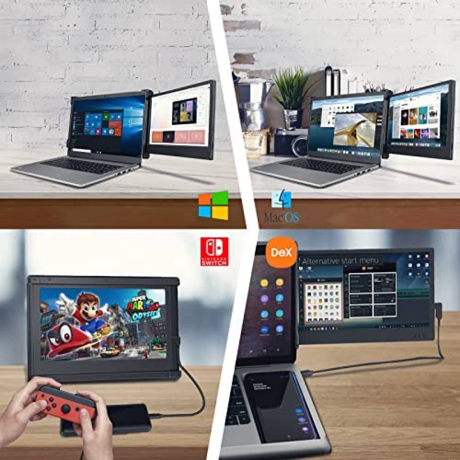 Monitor Para Laptop KEFEYA 12'' Full HD Multicompatible