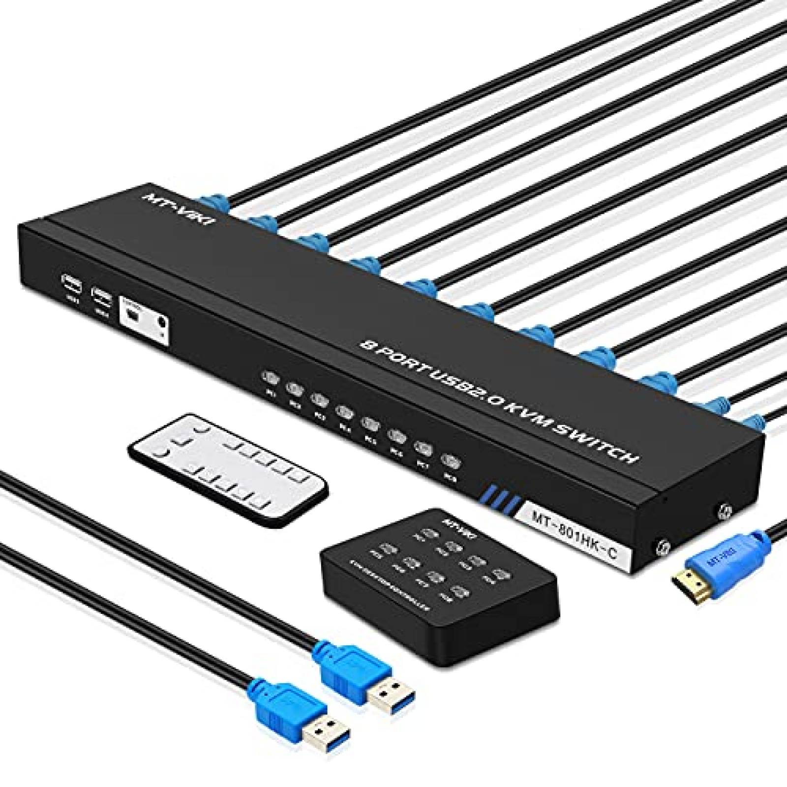 Switch TNP 8 Puertos No Administrable Control Remoto -Negro