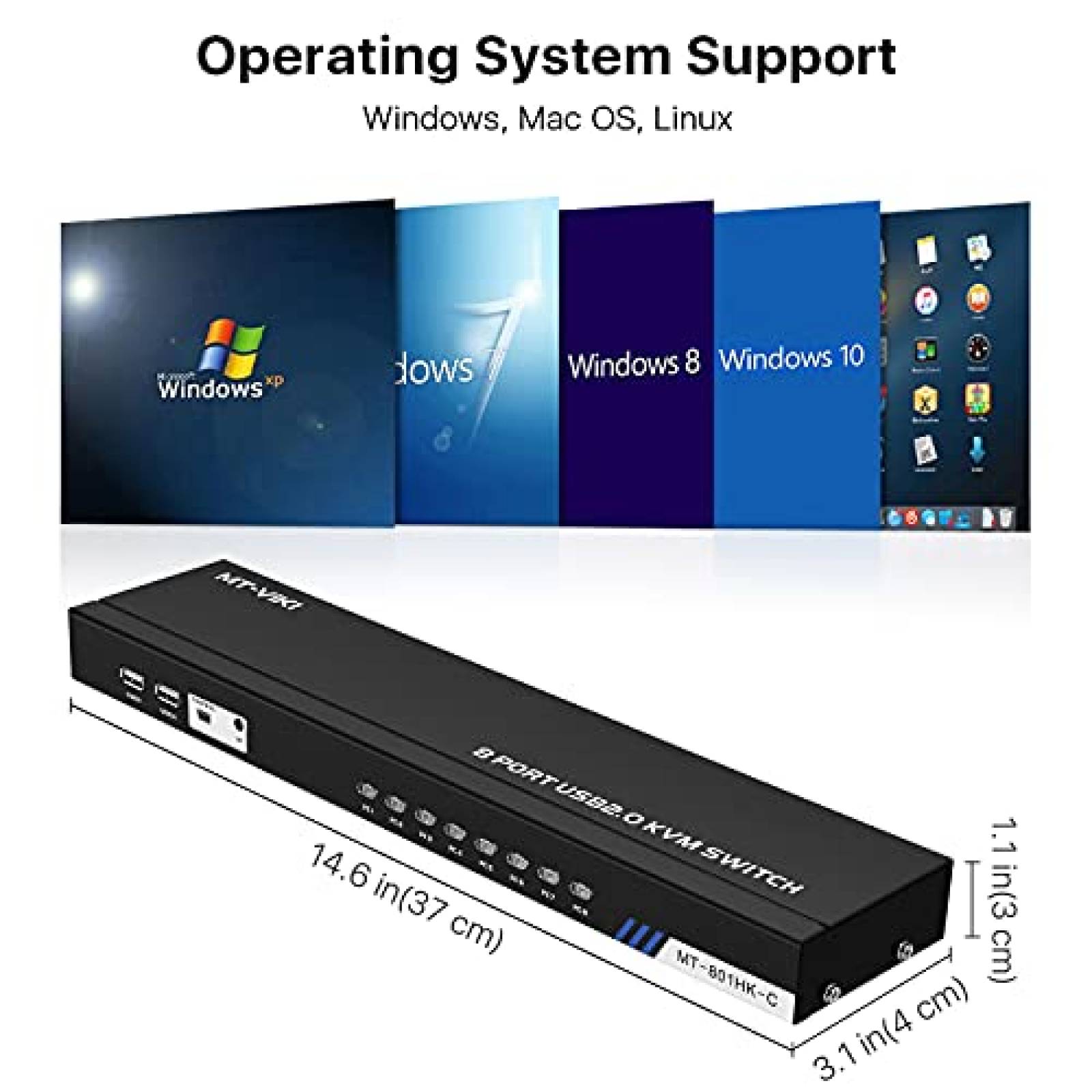 Switch TNP 8 Puertos No Administrable Control Remoto -Negro