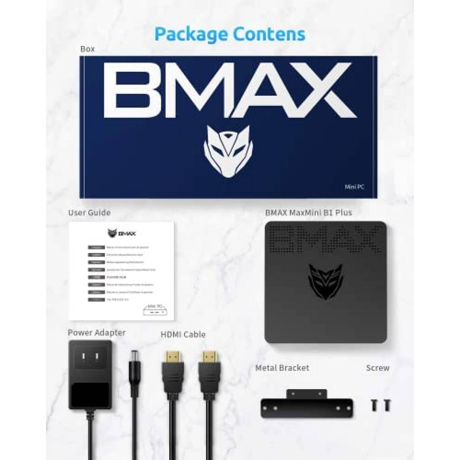 Mini PC Bmax B1 Plus Intel N3350 6GB 64GB USB HDMI Win 10