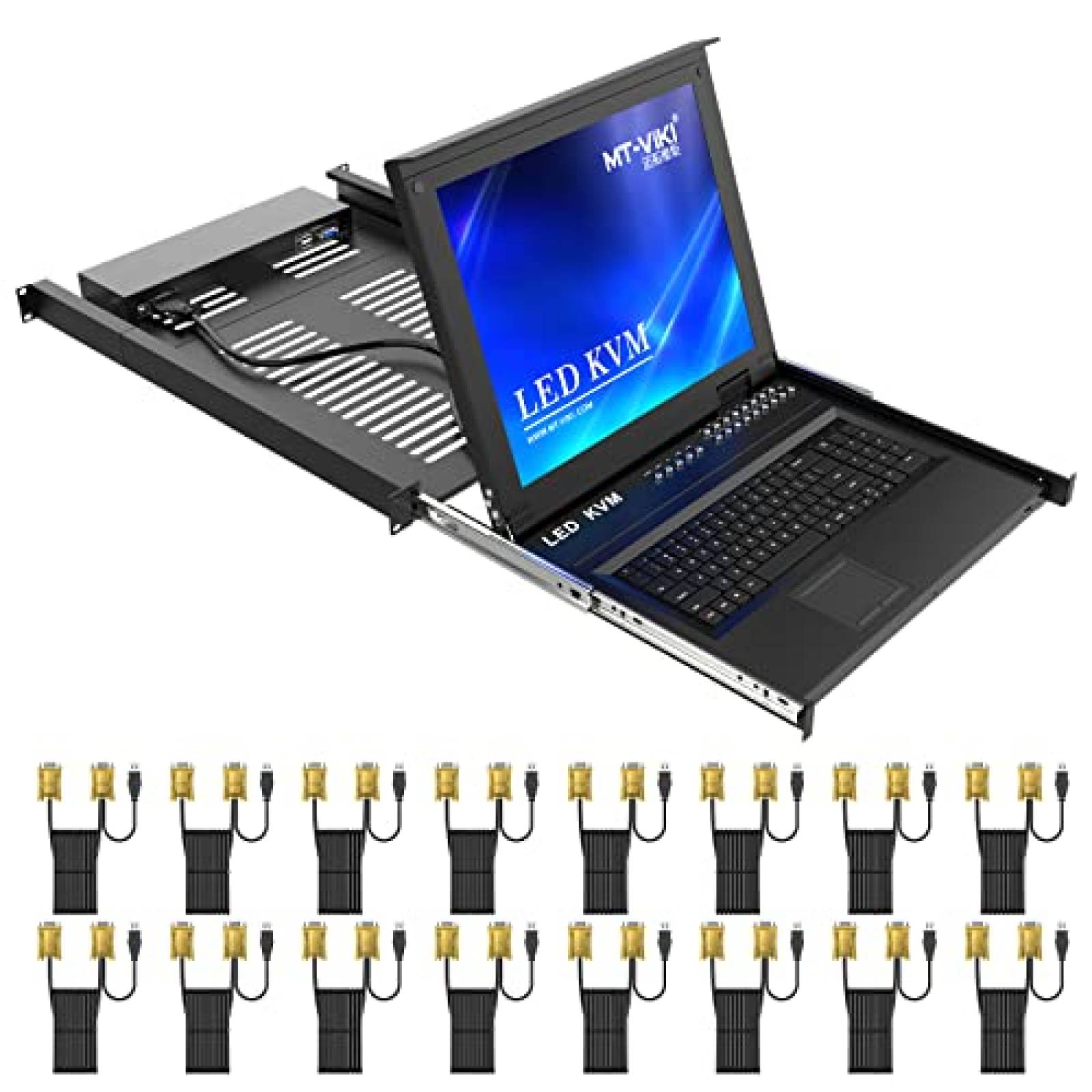 Montaje en Rack de 1U MT-VIKIConmutador de Puertos VGA