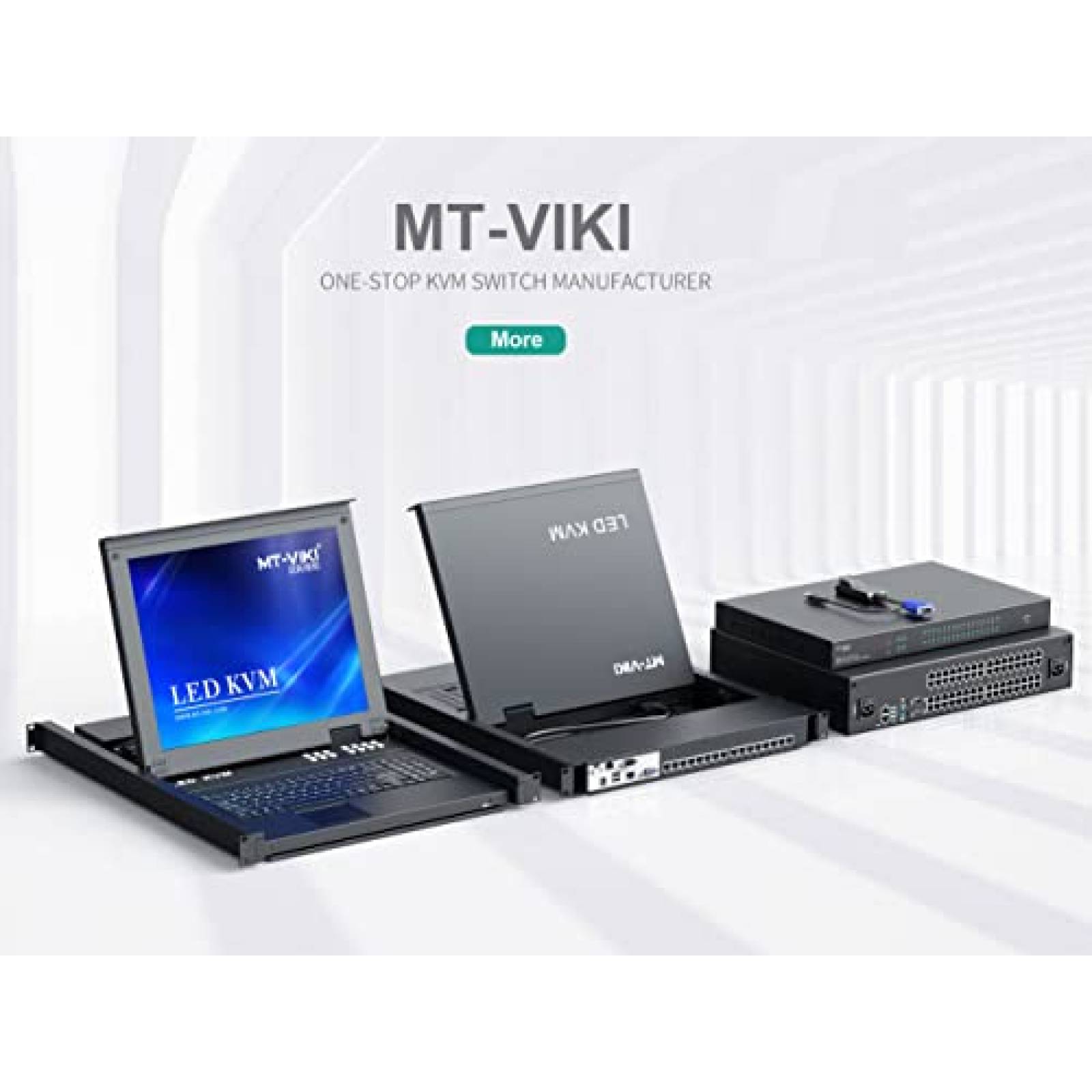 Montaje en Rack de 1U MT-VIKIConmutador de Puertos VGA