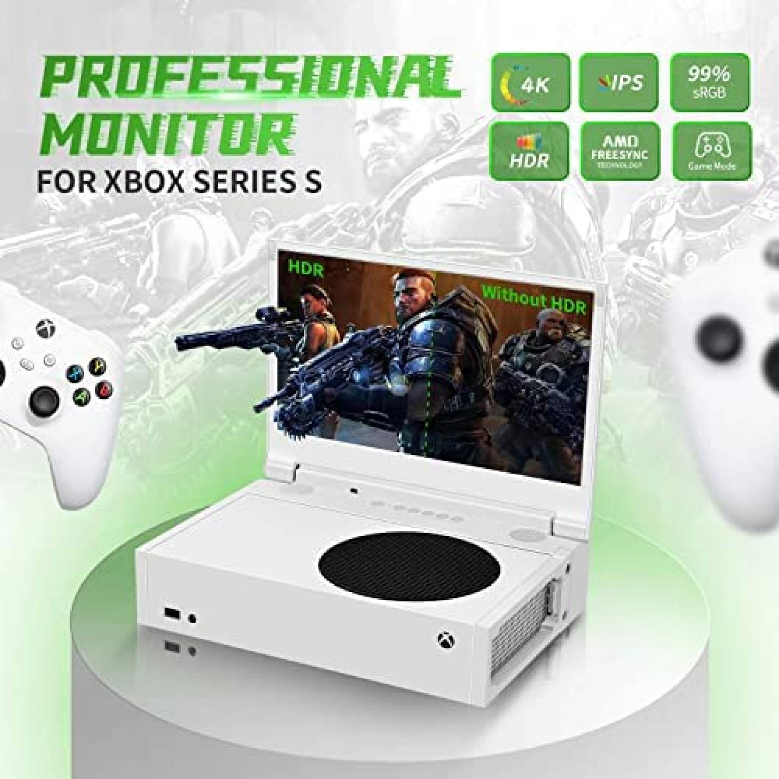 Monitor Portatil G-STORY Para Xbox Series S 4K -Blanco