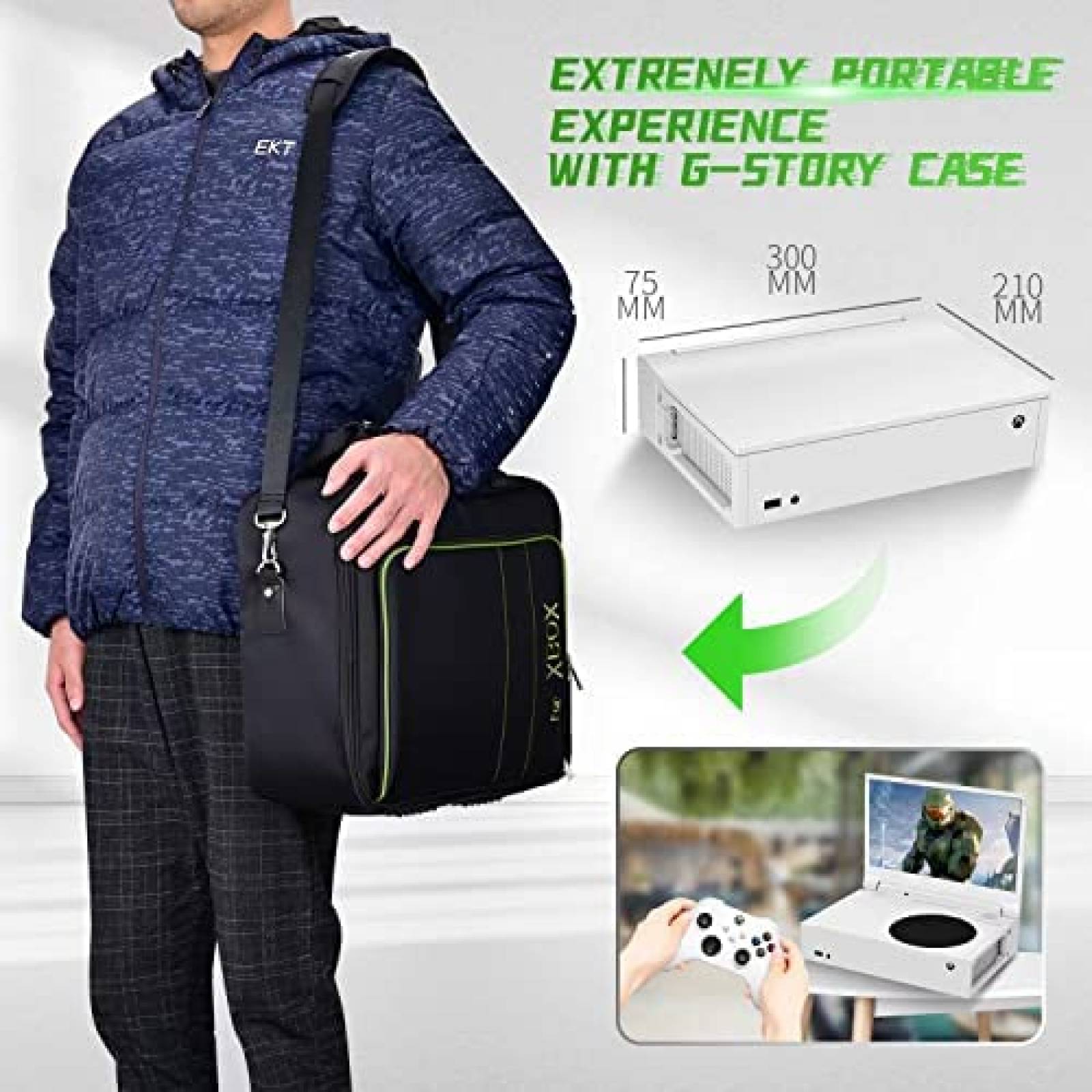 Monitor Portatil G-STORY Para Xbox Series S 4K -Blanco