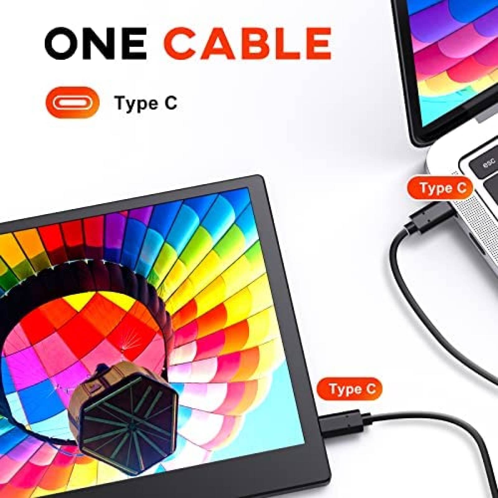 Monitor EYOYO 11.6 Pulgadas Touchscreen Portatil -Negro