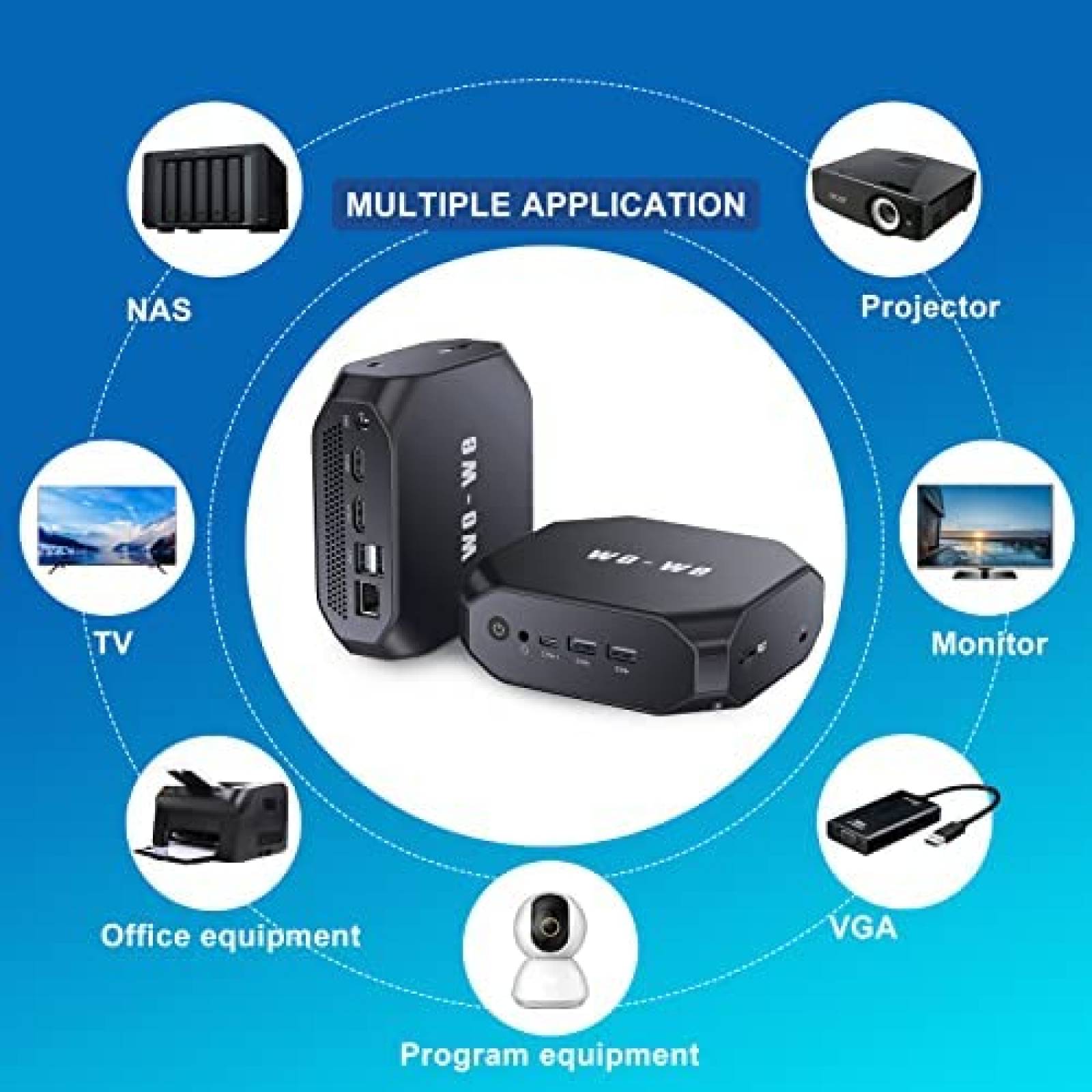 Mini PC wowe AMD Excavator A9-9400 8GB 128GB -Negro
