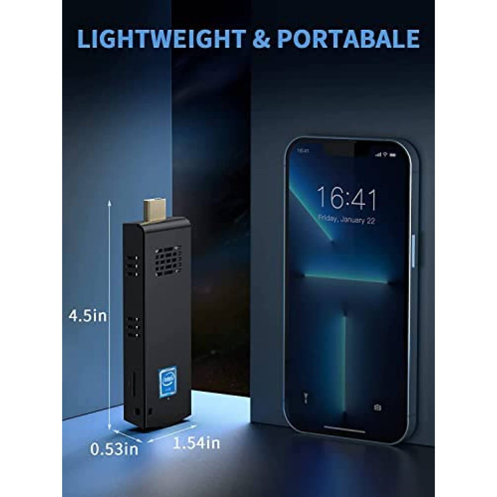 Mini PC OUVISLITE Intel Atom X5-Z8350 8GB 128GB -Negro